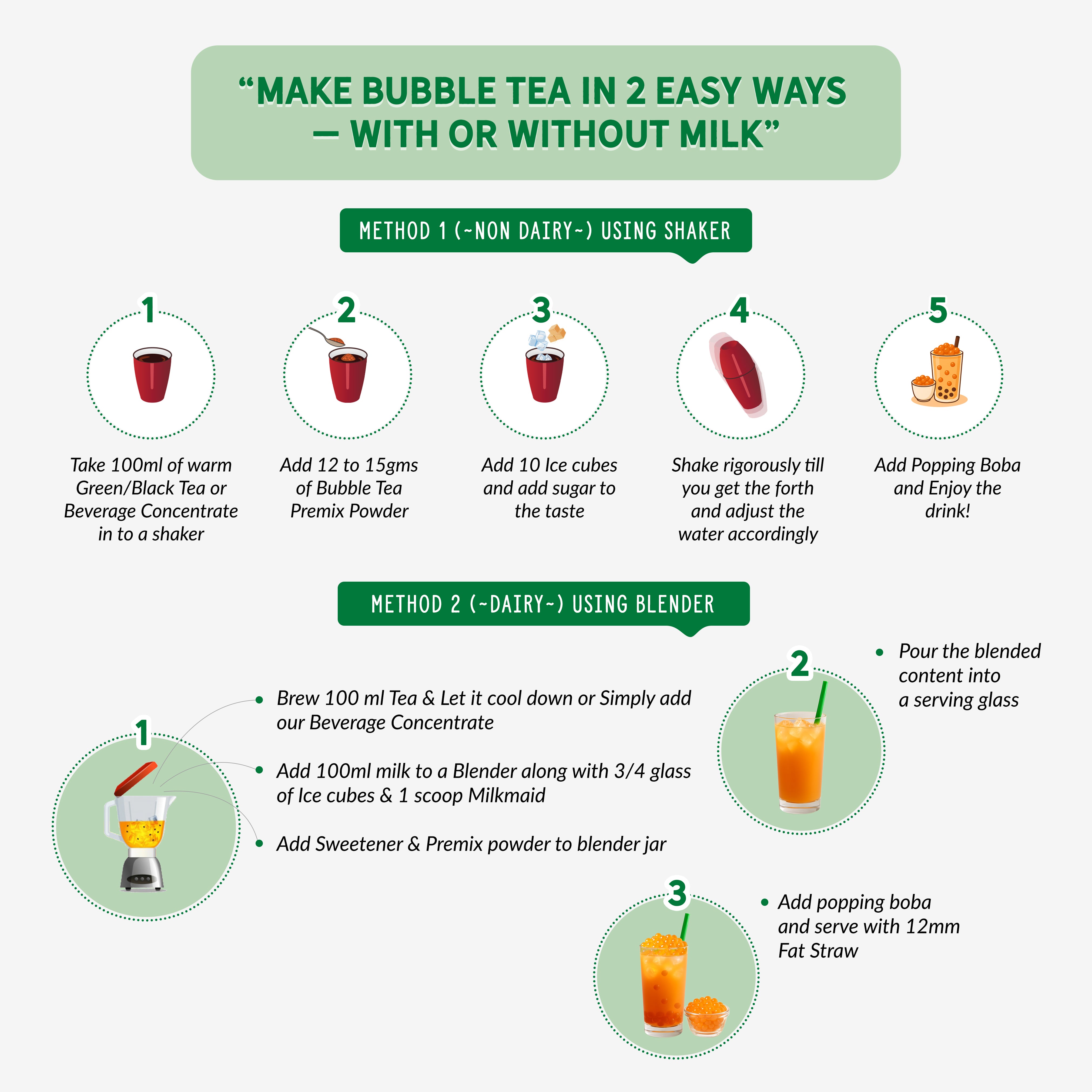 Ginger Jasmine  Fruit Bubble Tea Premix - 1 kg