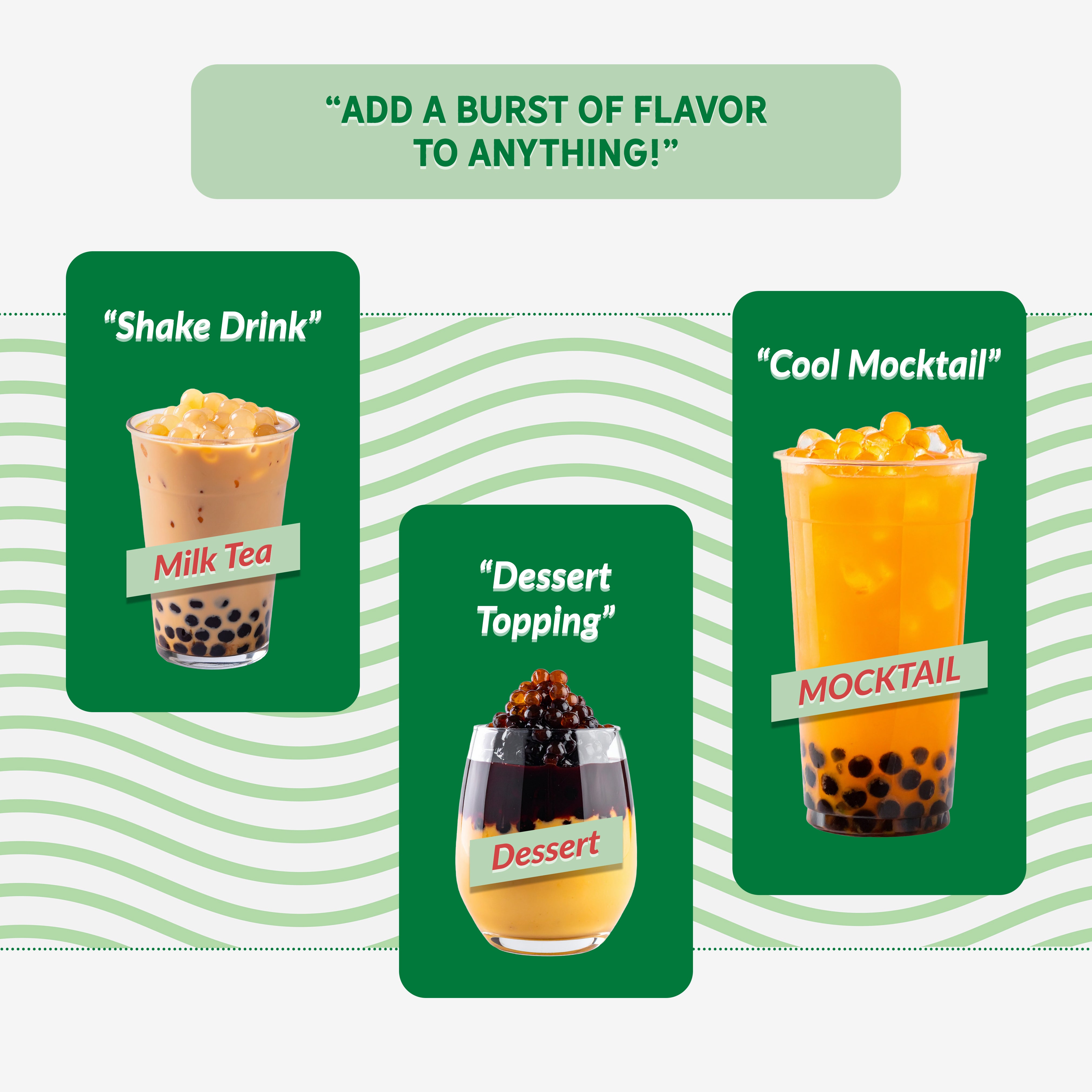 Green Apple Popping Boba - 1 Kg