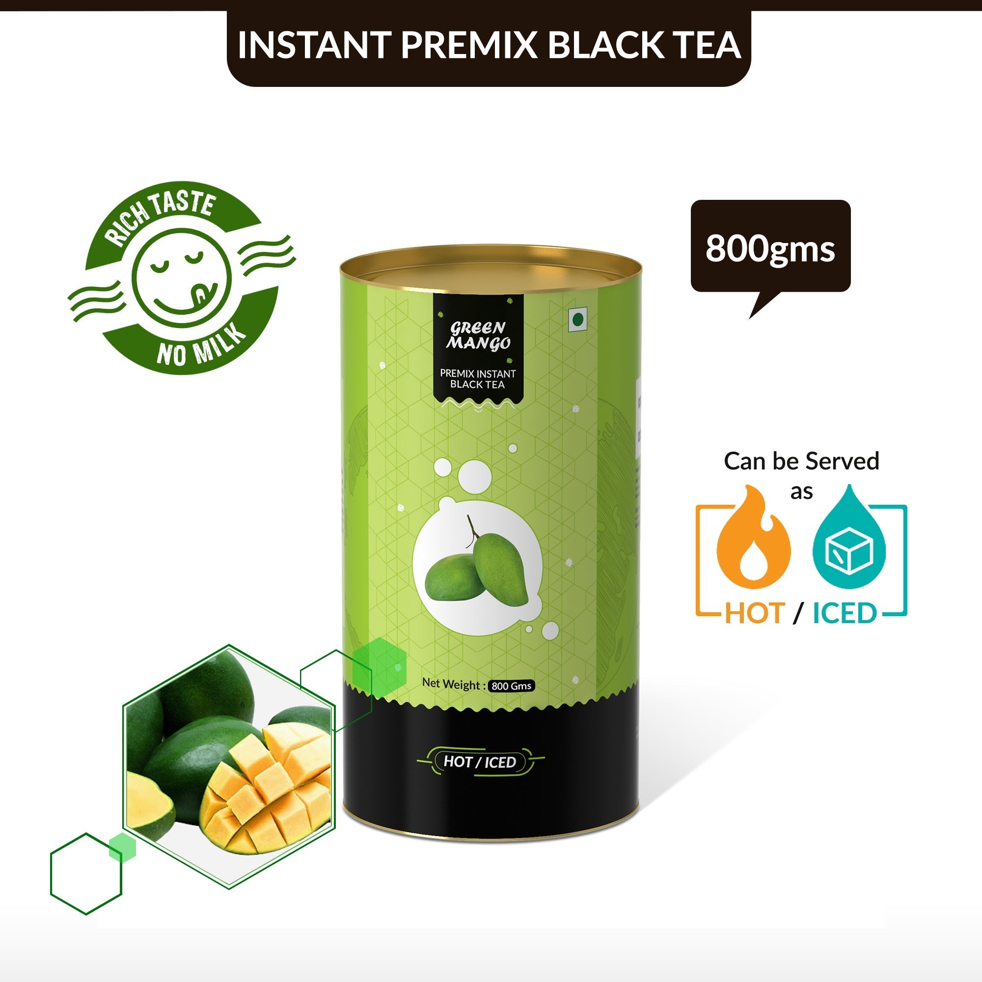 Green Mango Flavored Instant Black Tea