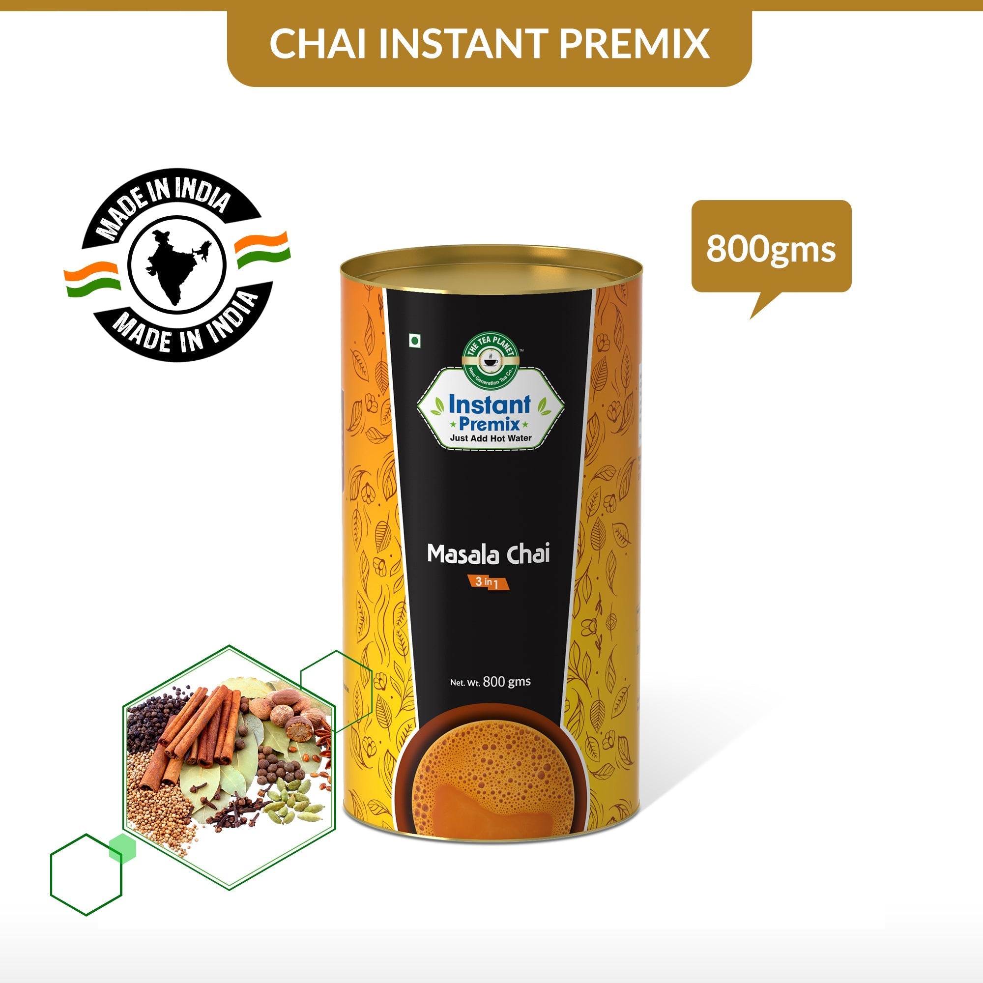 Masala Chai Premix (3 in 1) - 800 gms