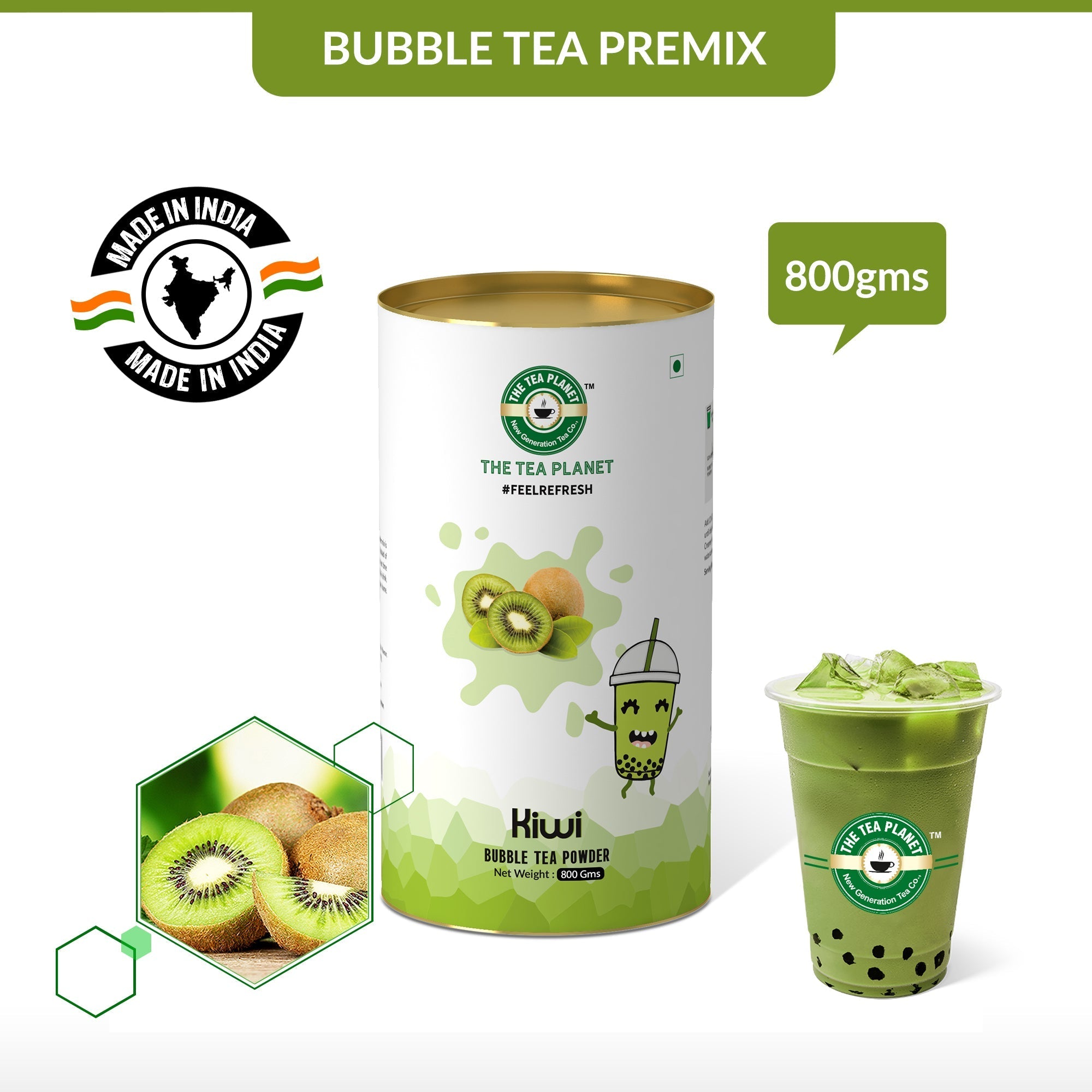 Kiwi Bubble Tea Premix - 800 gms