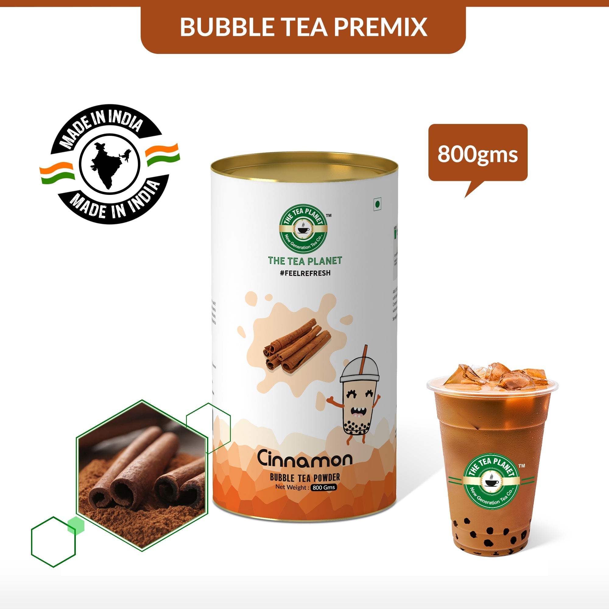 Cinnamon Bubble Tea Premix - 800 gms