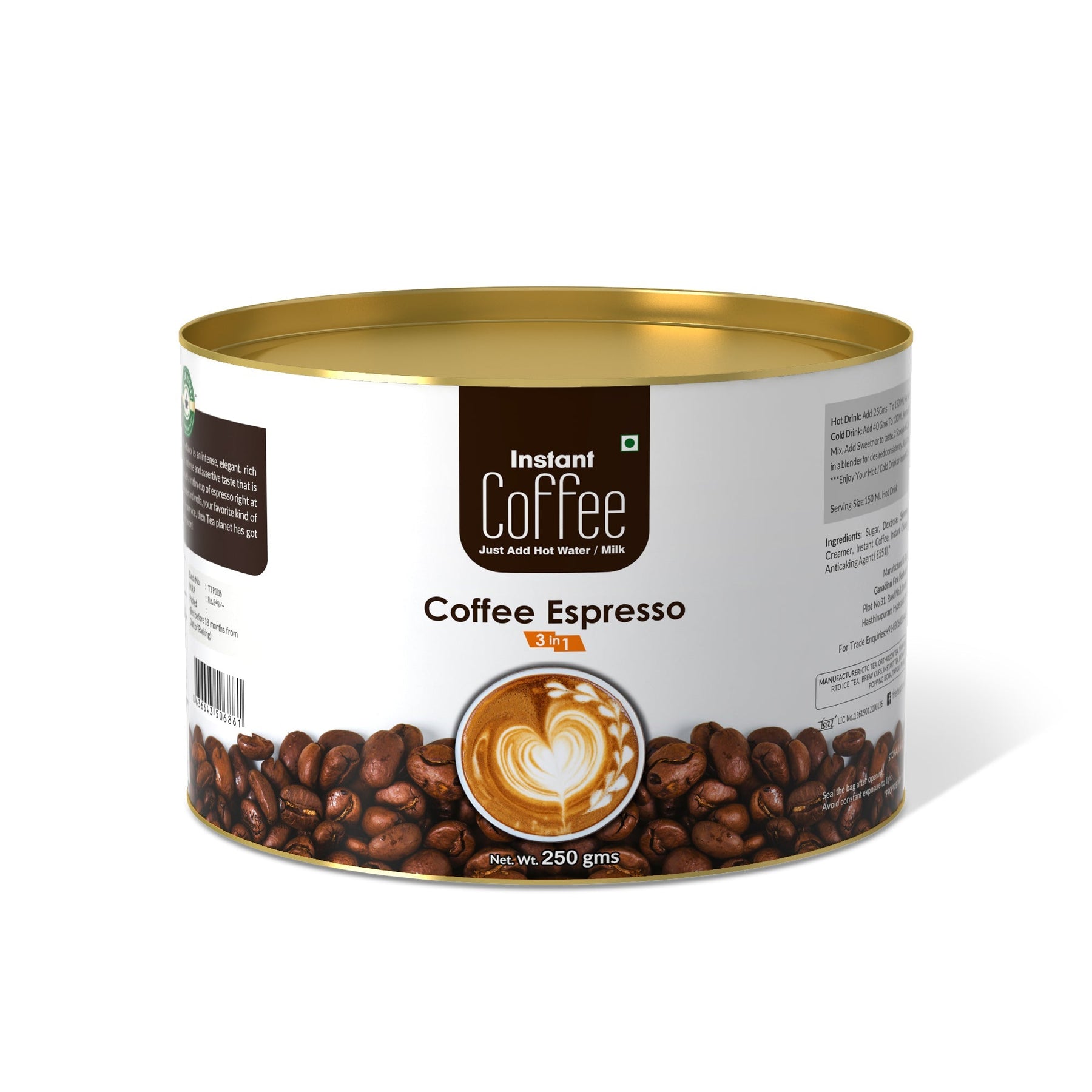 Coffee Espresso Instant Coffee Premix (3 in 1) - 800 gms