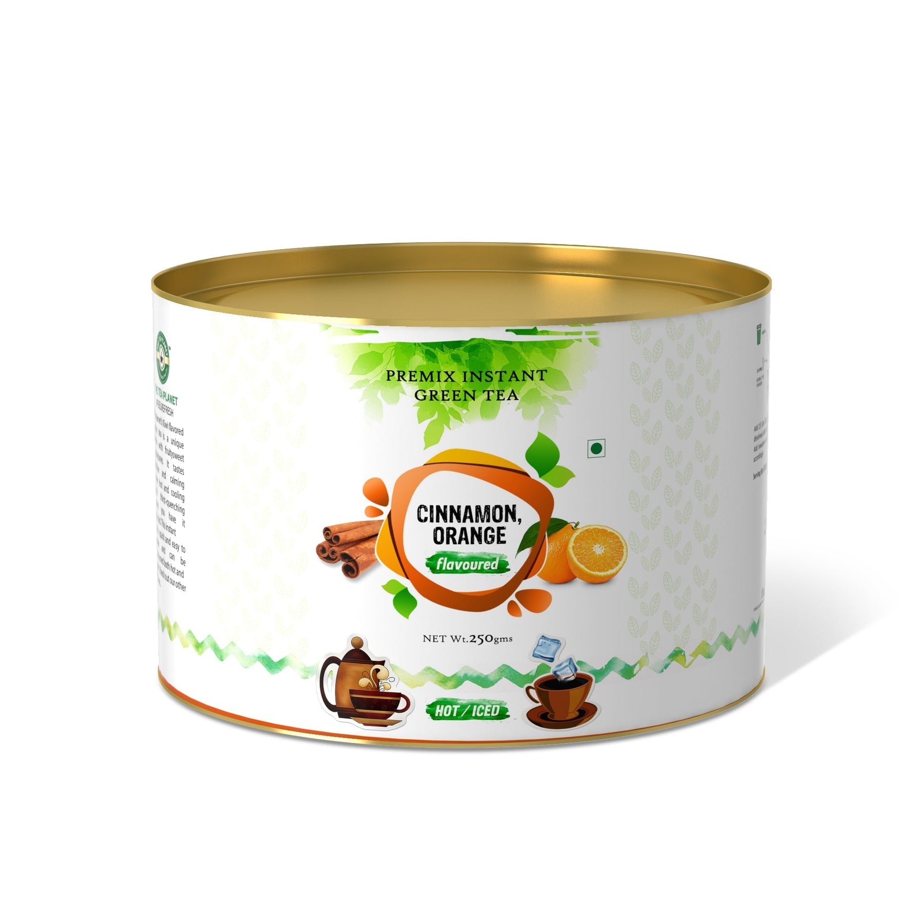 Cinnamon Orange Flavored Instant Green Tea - 400 gms