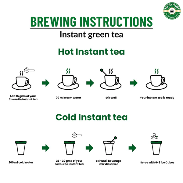 Peach & Passion Fruit Flavored Instant Green Tea