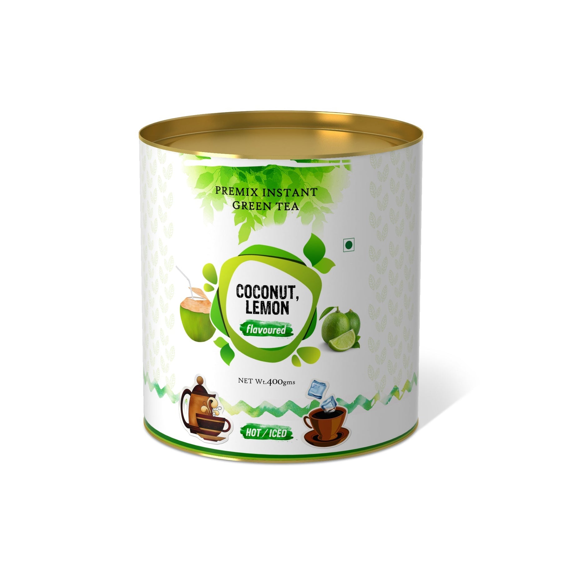 Coconut Lemon Flavored Instant Green Tea - 400 gms