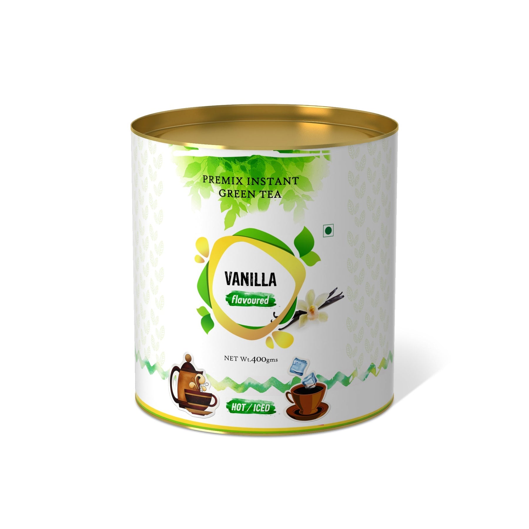 Vanilla Flavored Instant Green Tea - 800 gms