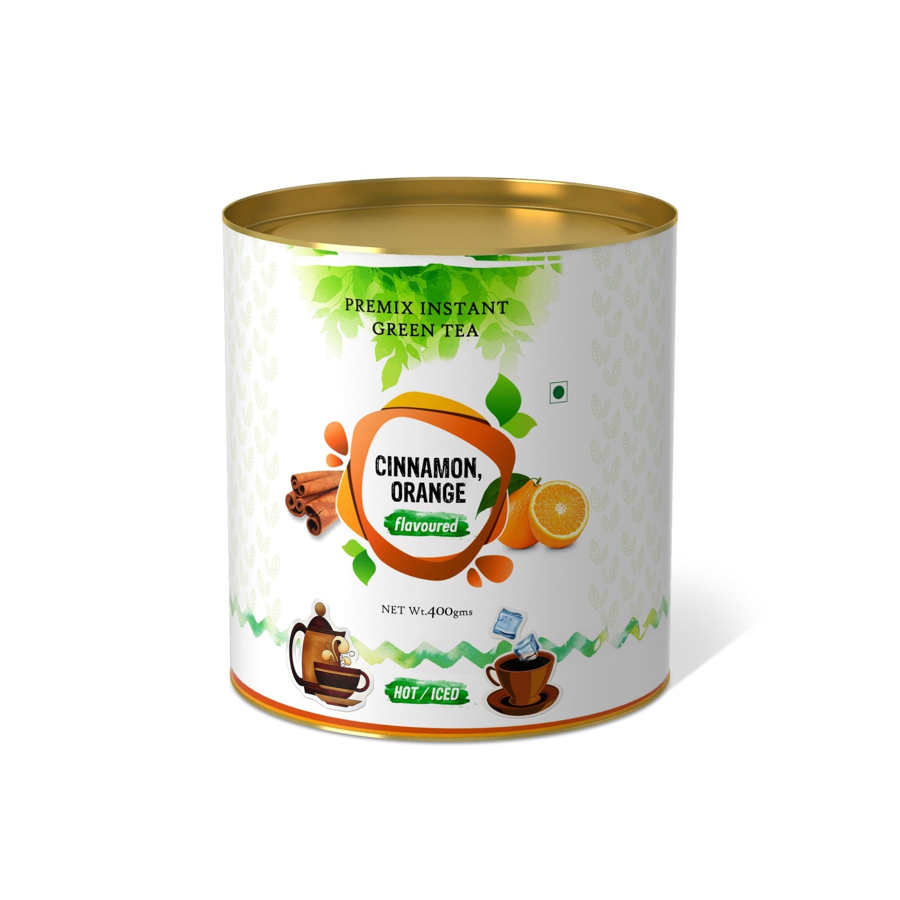 Cinnamon Orange Flavored Instant Green Tea - 400 gms