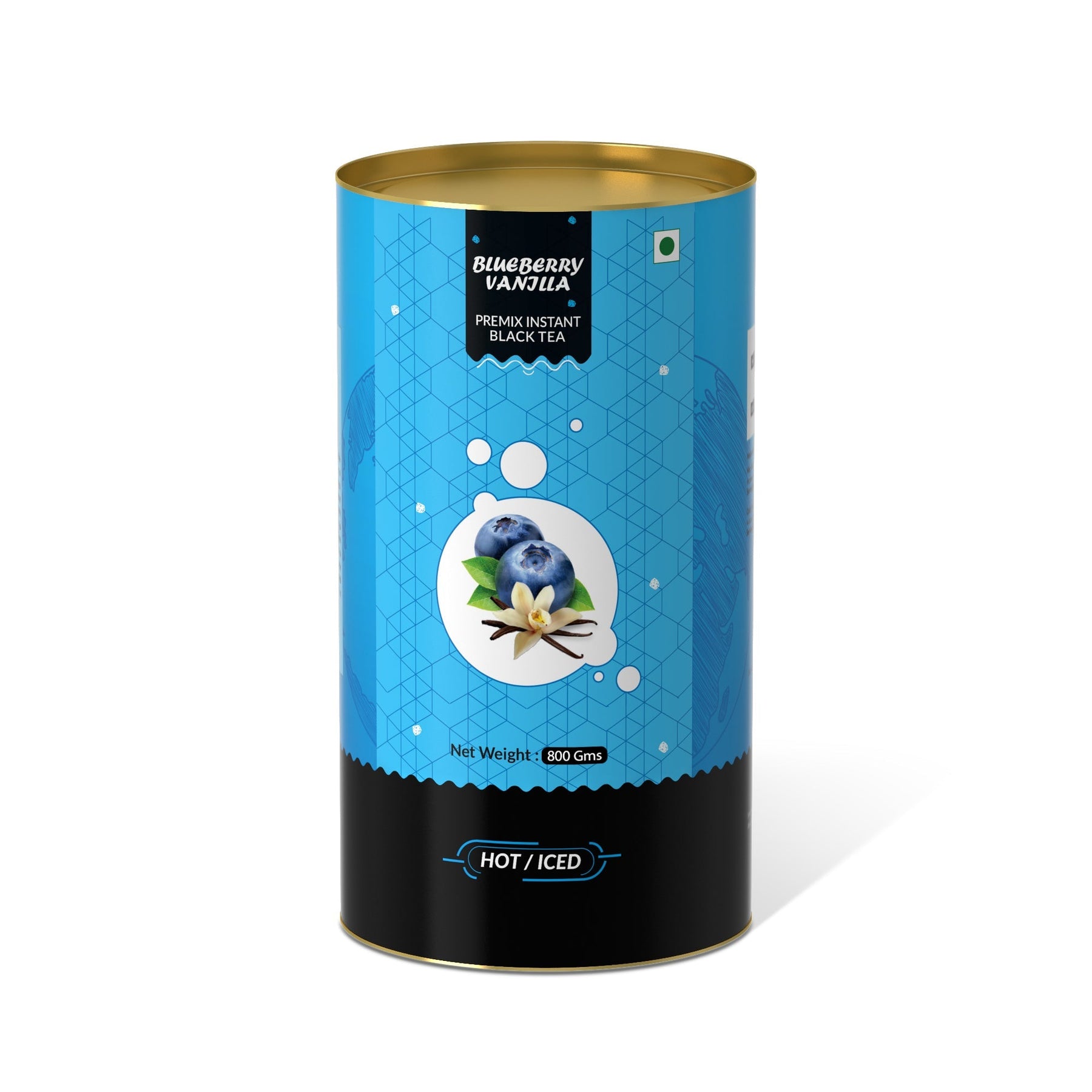 Blueberry Vanilla Flavored Instant Black Tea - 800 gms