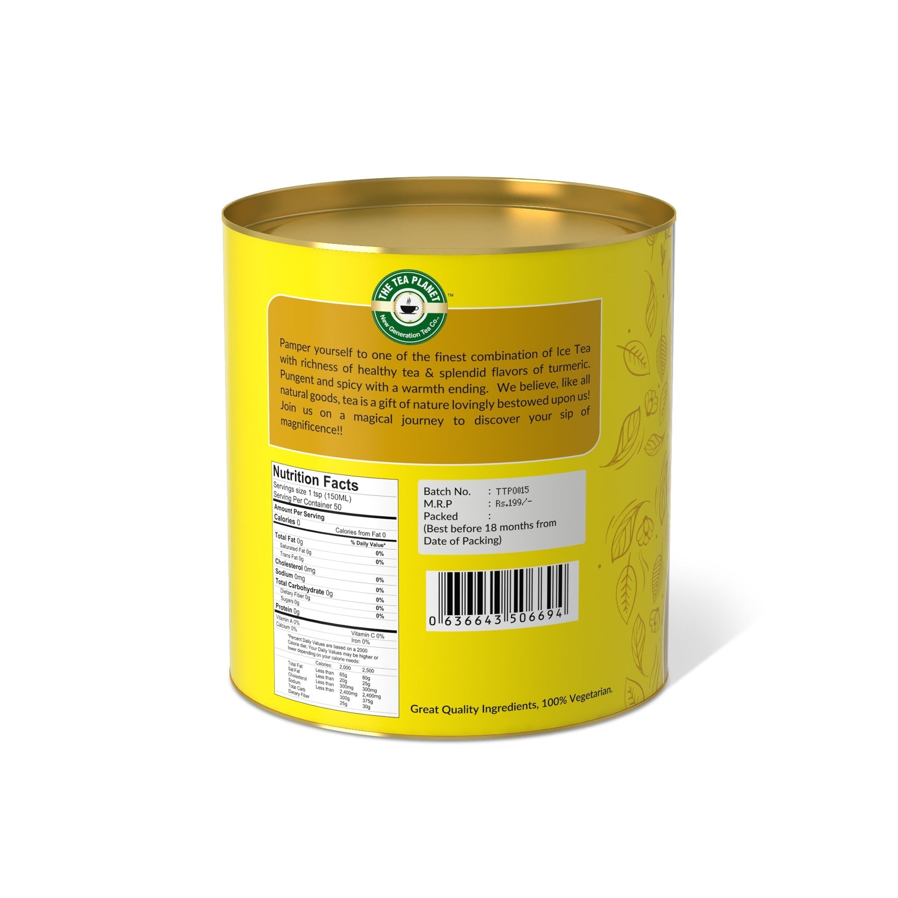 Turmeric Chai Premix (3 in 1) - 800 gms