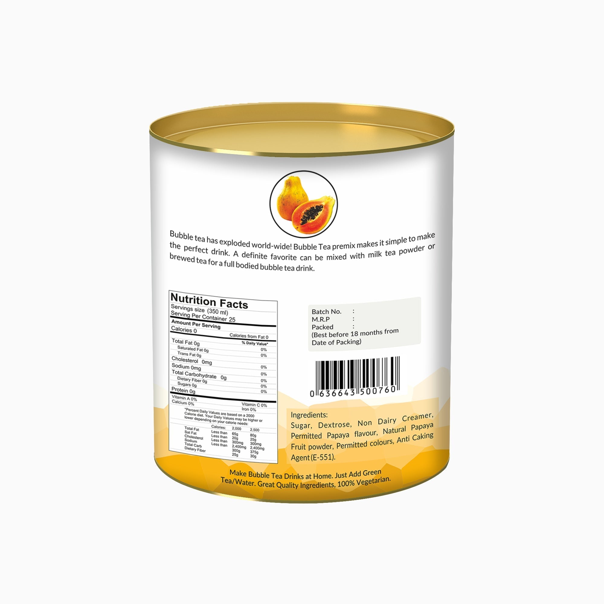 Papaya Bubble Tea Premix 4