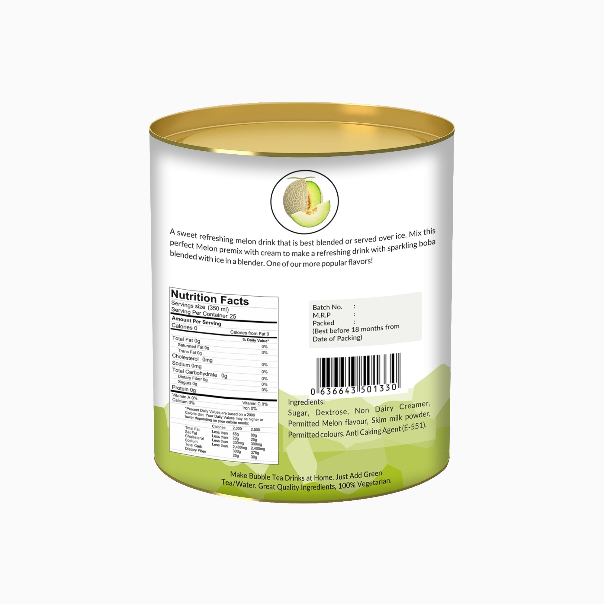 Green Melon Bubble Tea Premix -400gms