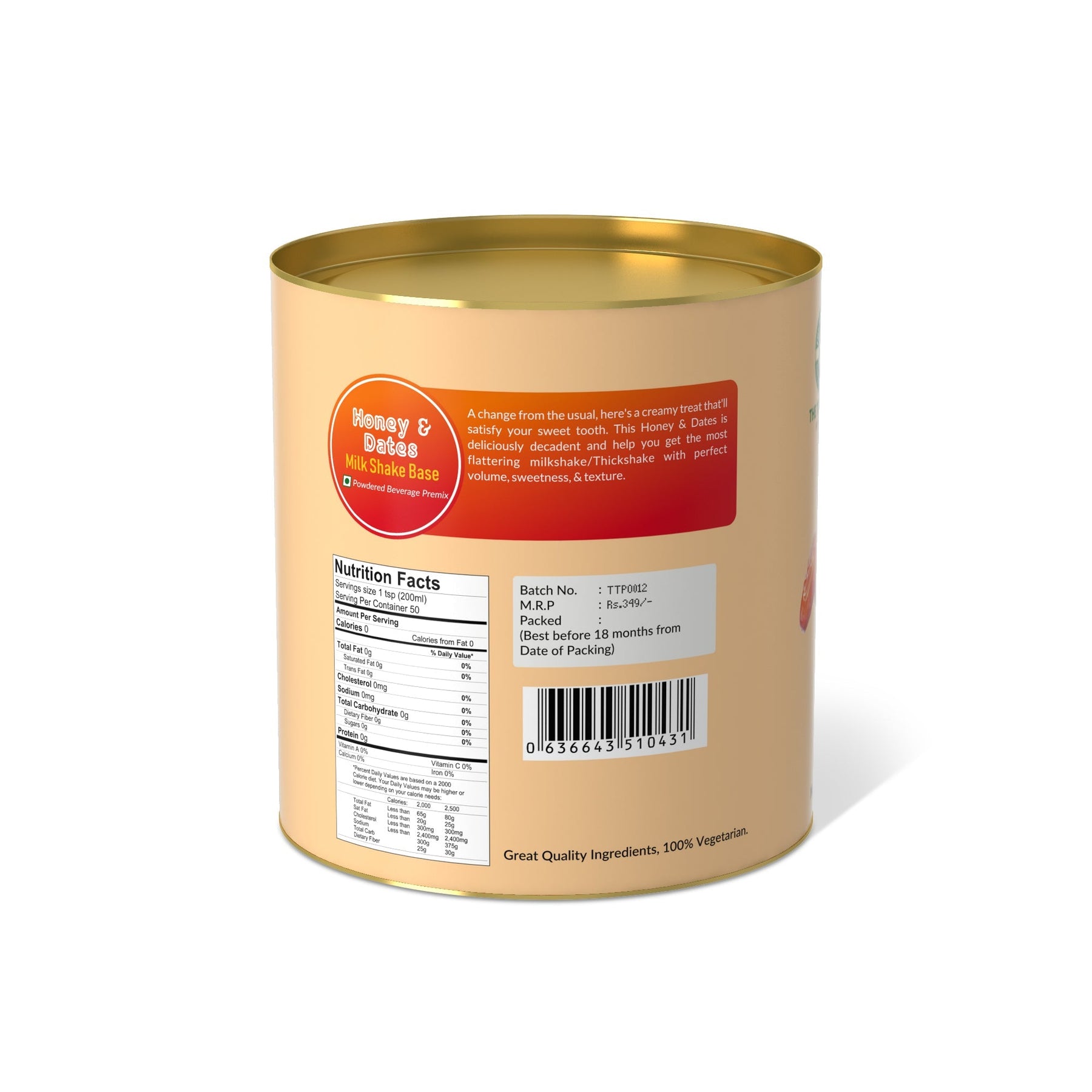 Honey & Dates Milkshake Mix - 400 gms