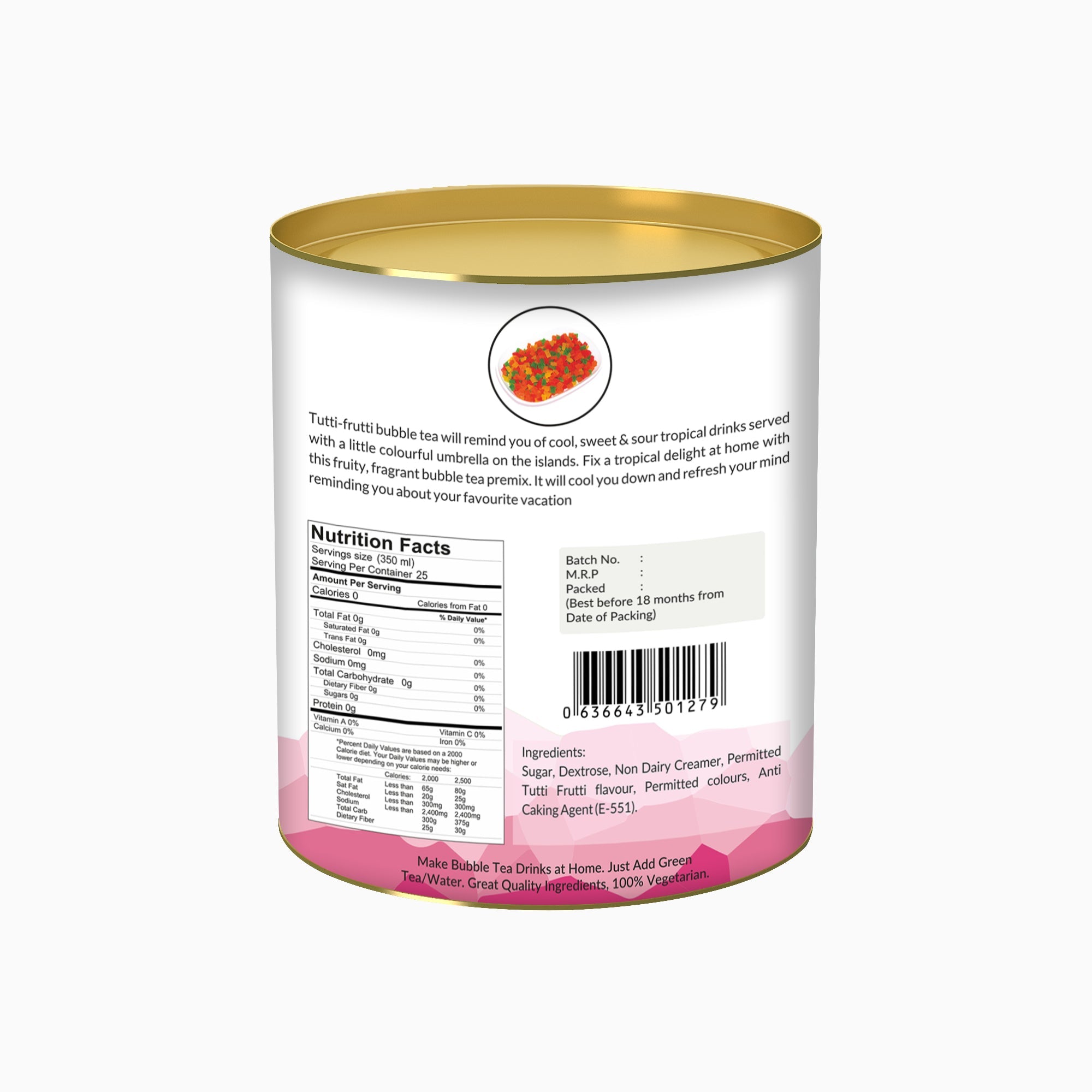 Tutti Fruity Bubble Tea Premix