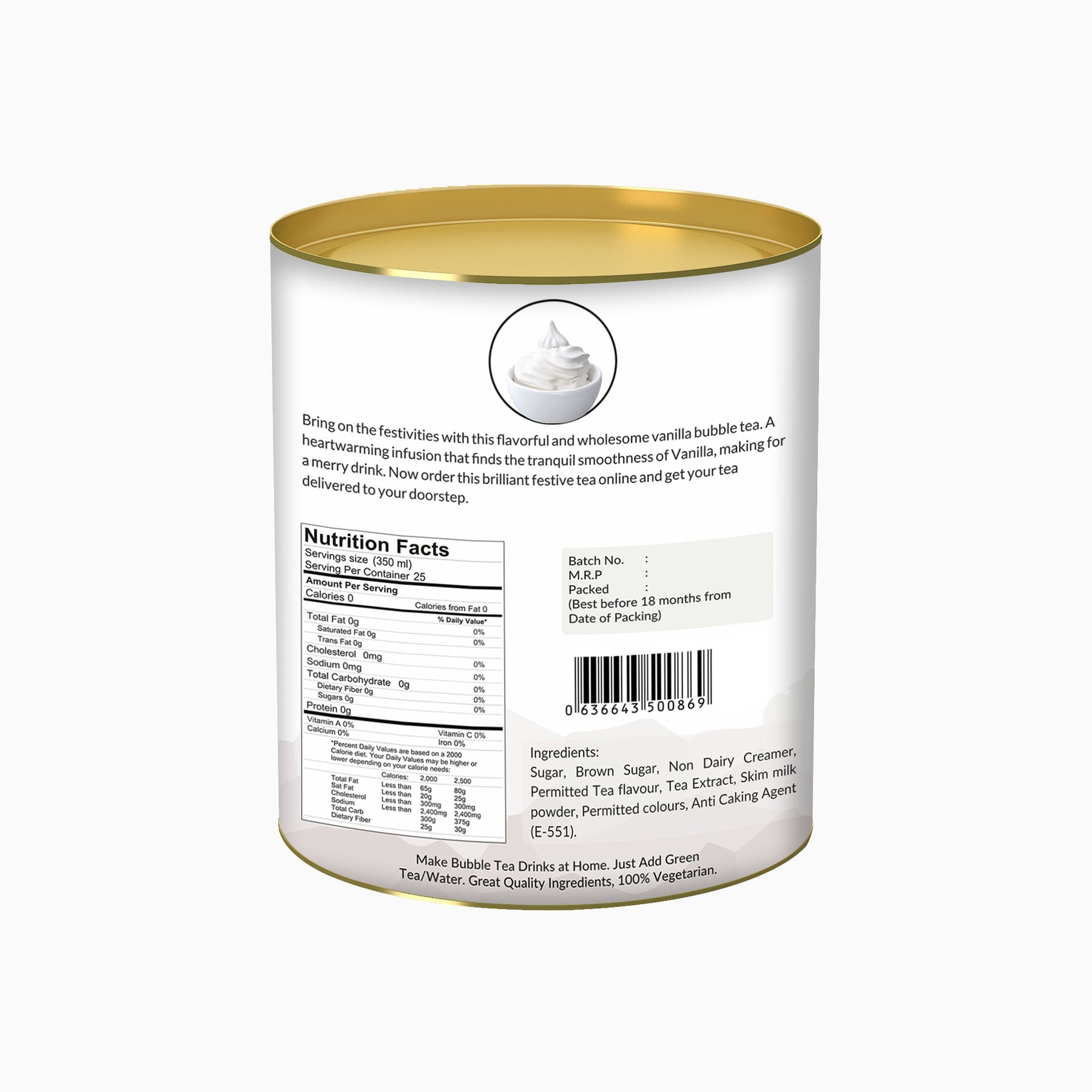 Yogurt Mix Bubble Tea Premix - 800 gms