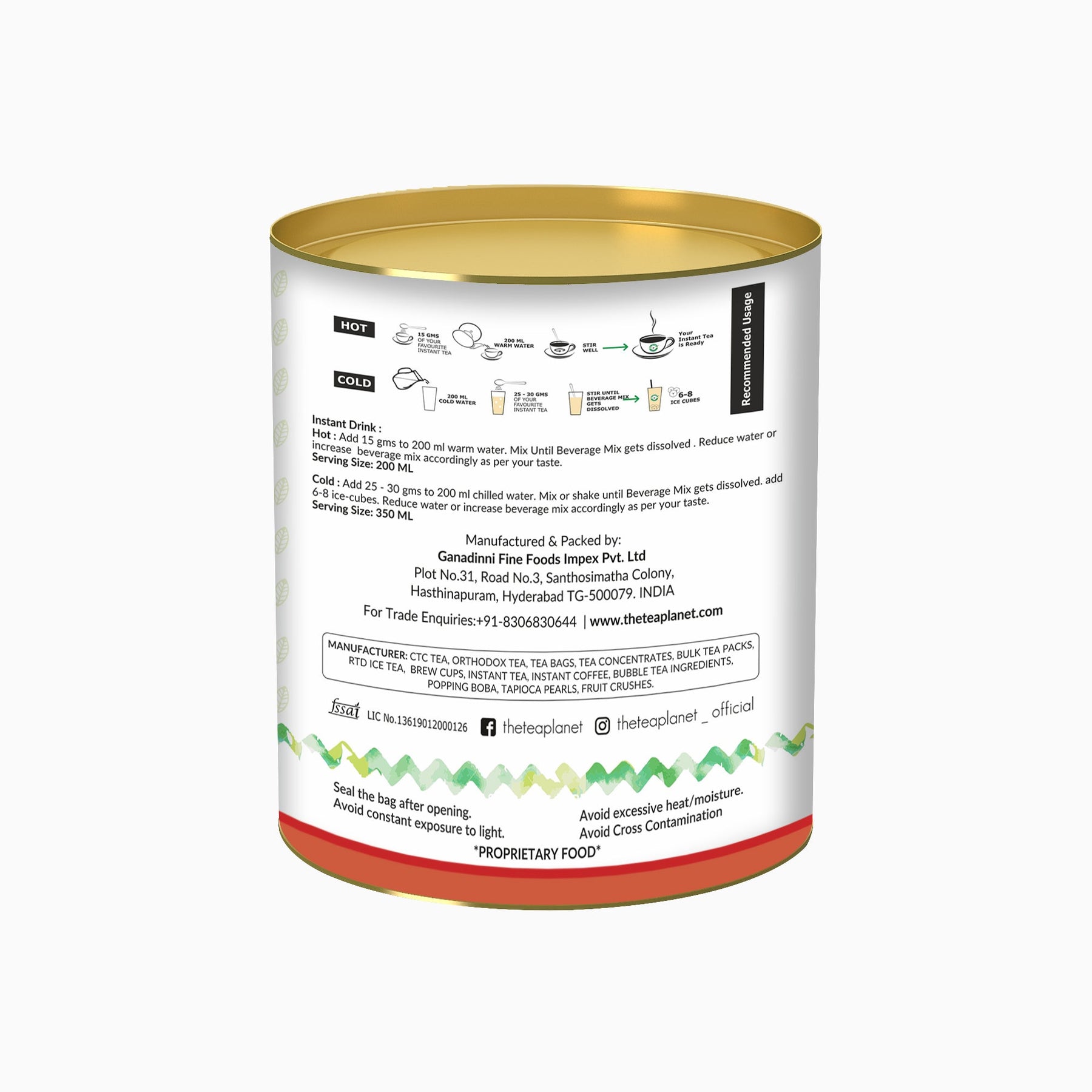 Apple Cinnamon Flavored Instant Green Tea - 400 gms