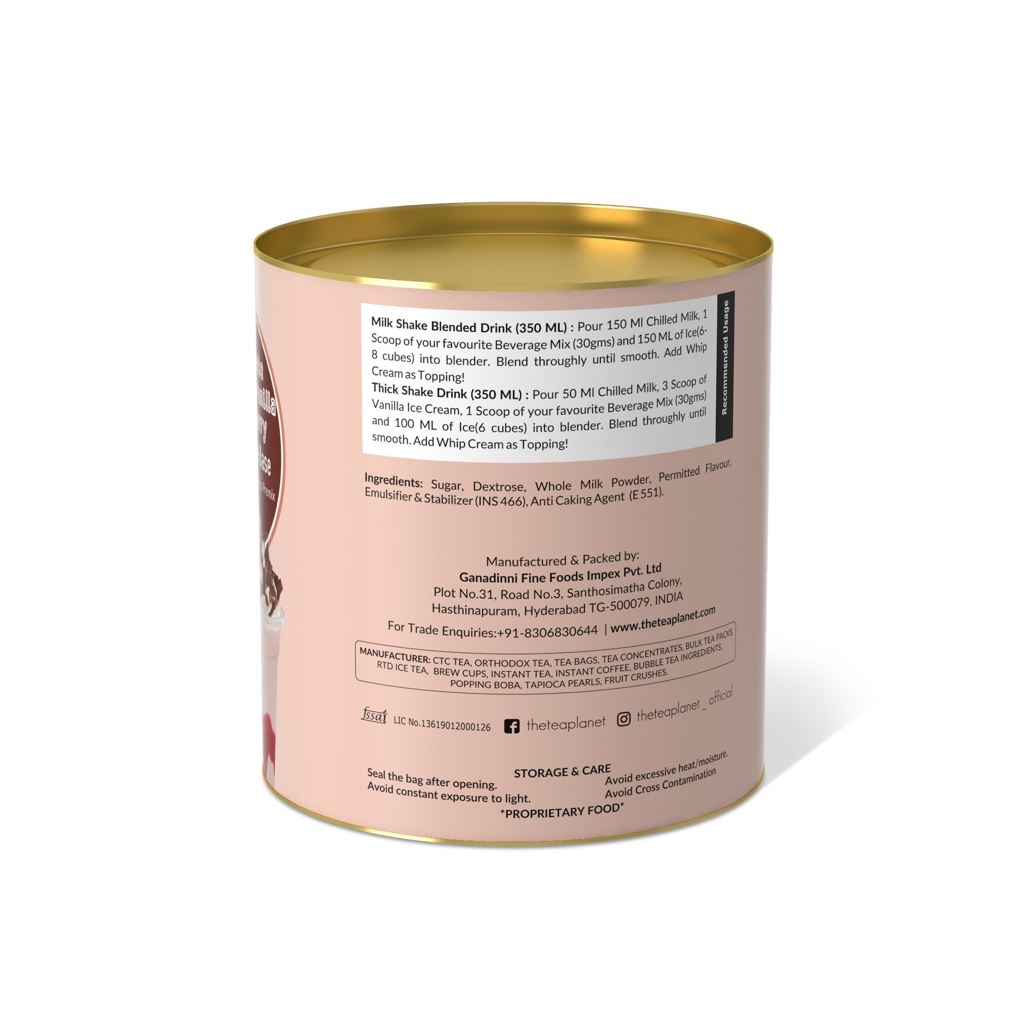 Chocolate Caramel Vanilla Strawberry Milkshake Mix