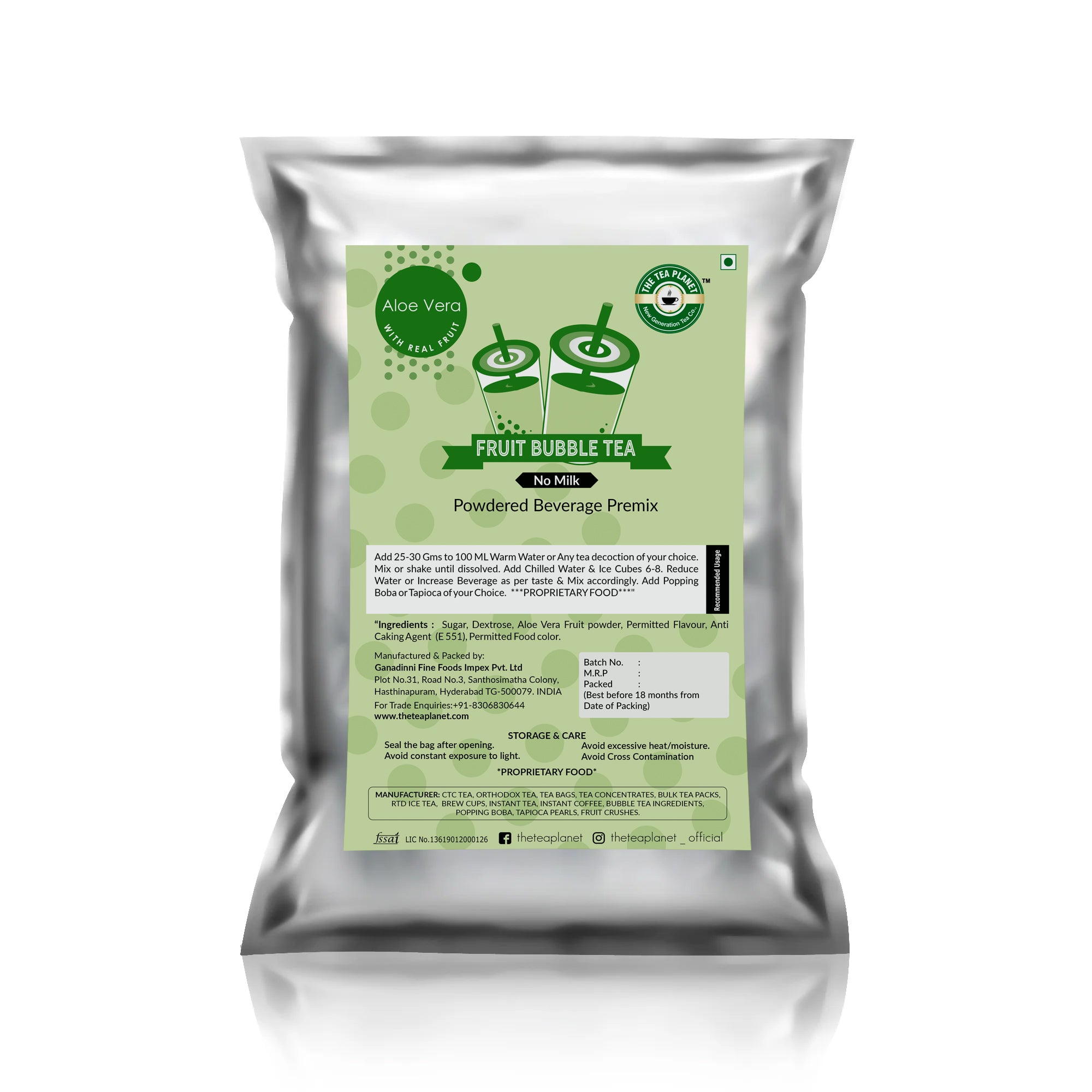 Aloe Vera Fruit Bubble Tea Premix - 1 kg