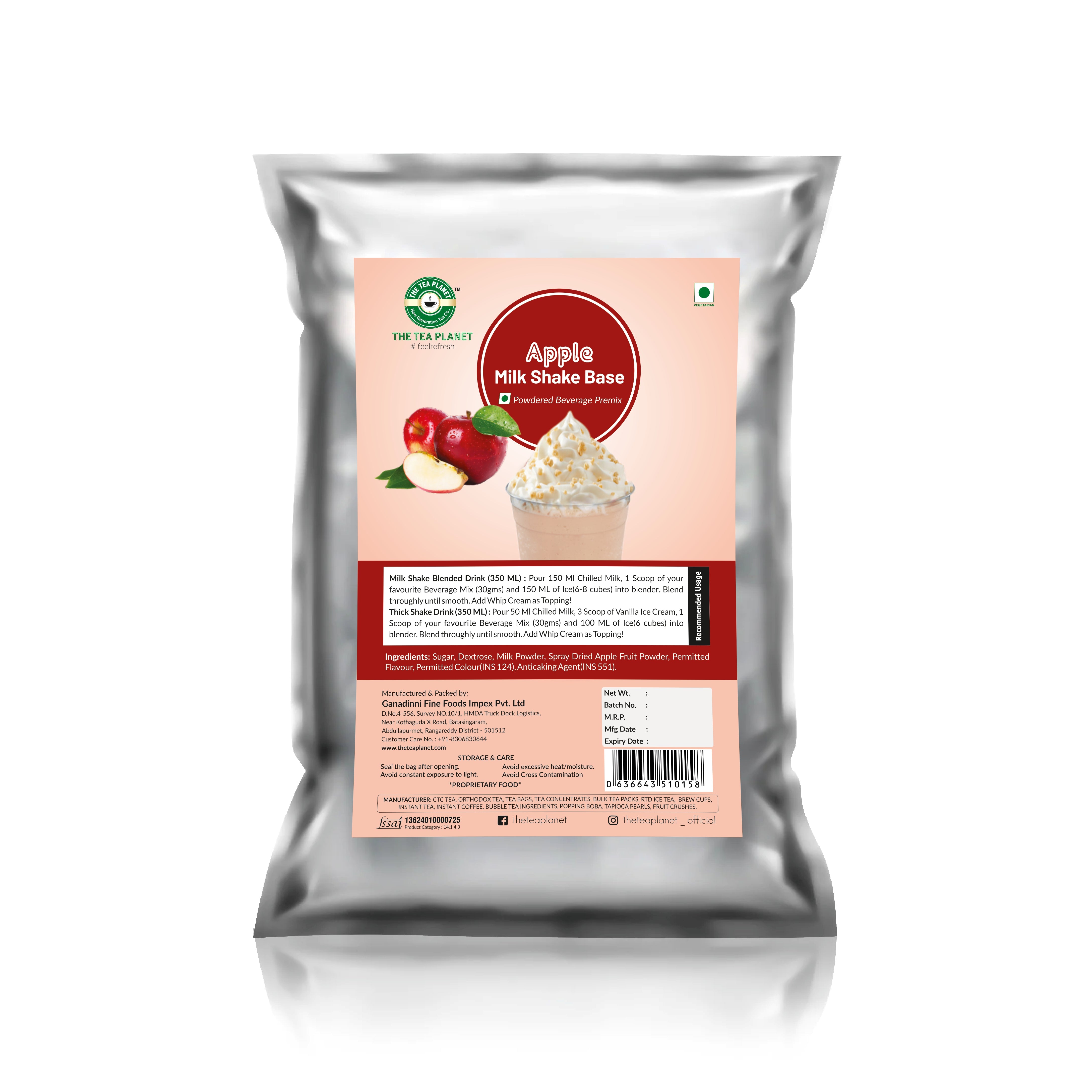 Apple Milkshake Mix - 1kg