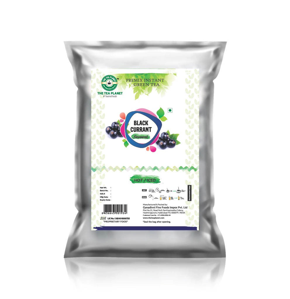 Black Currant Flavored Instant Green Tea
