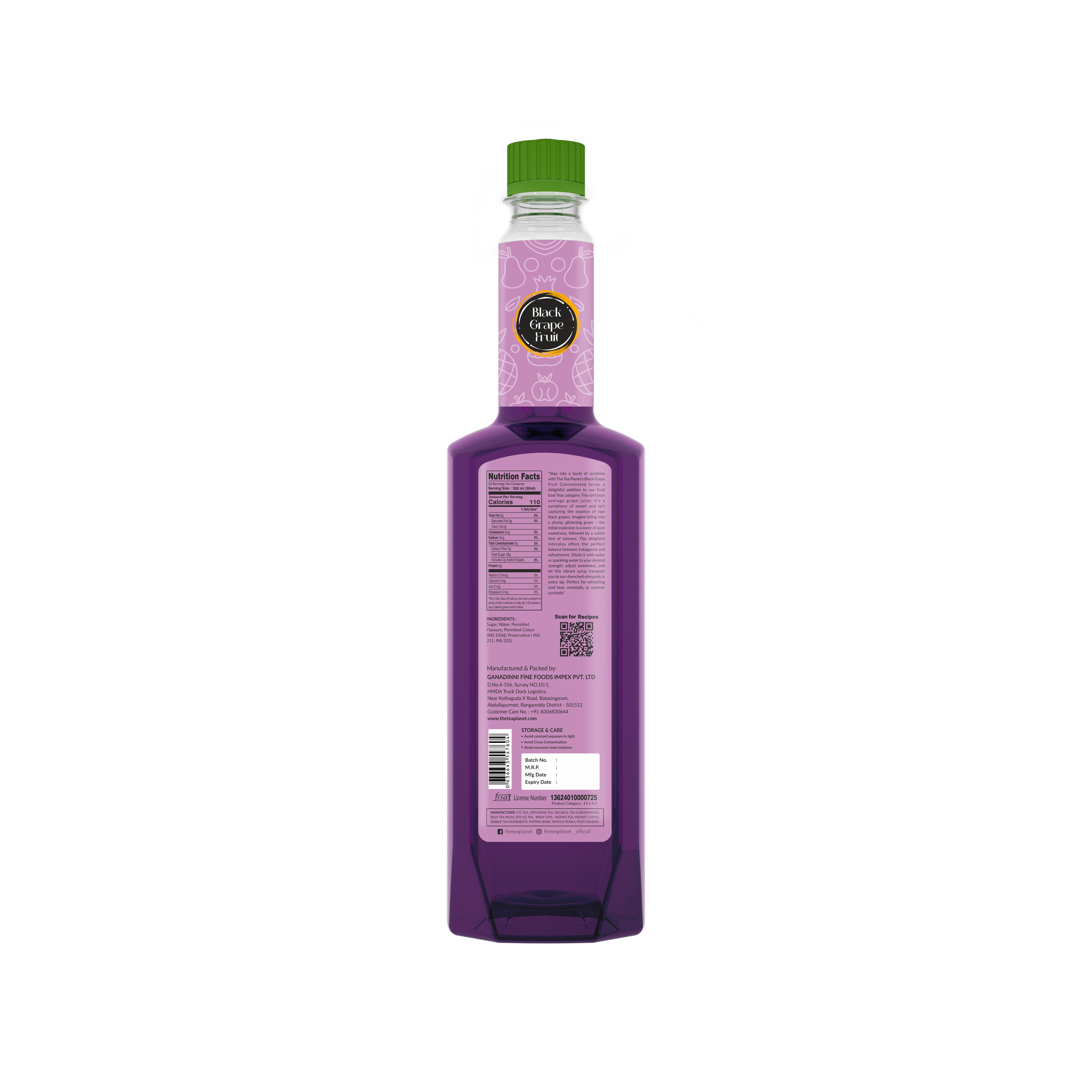 Black Grape Syrup - 1 Lt
