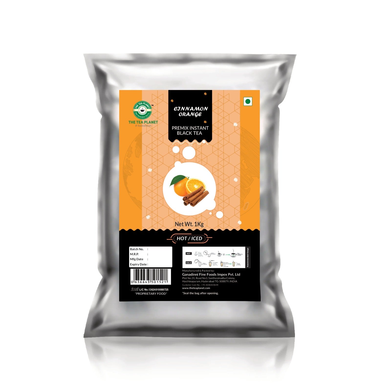 Cinnamon Orange Flavored Instant Black Tea