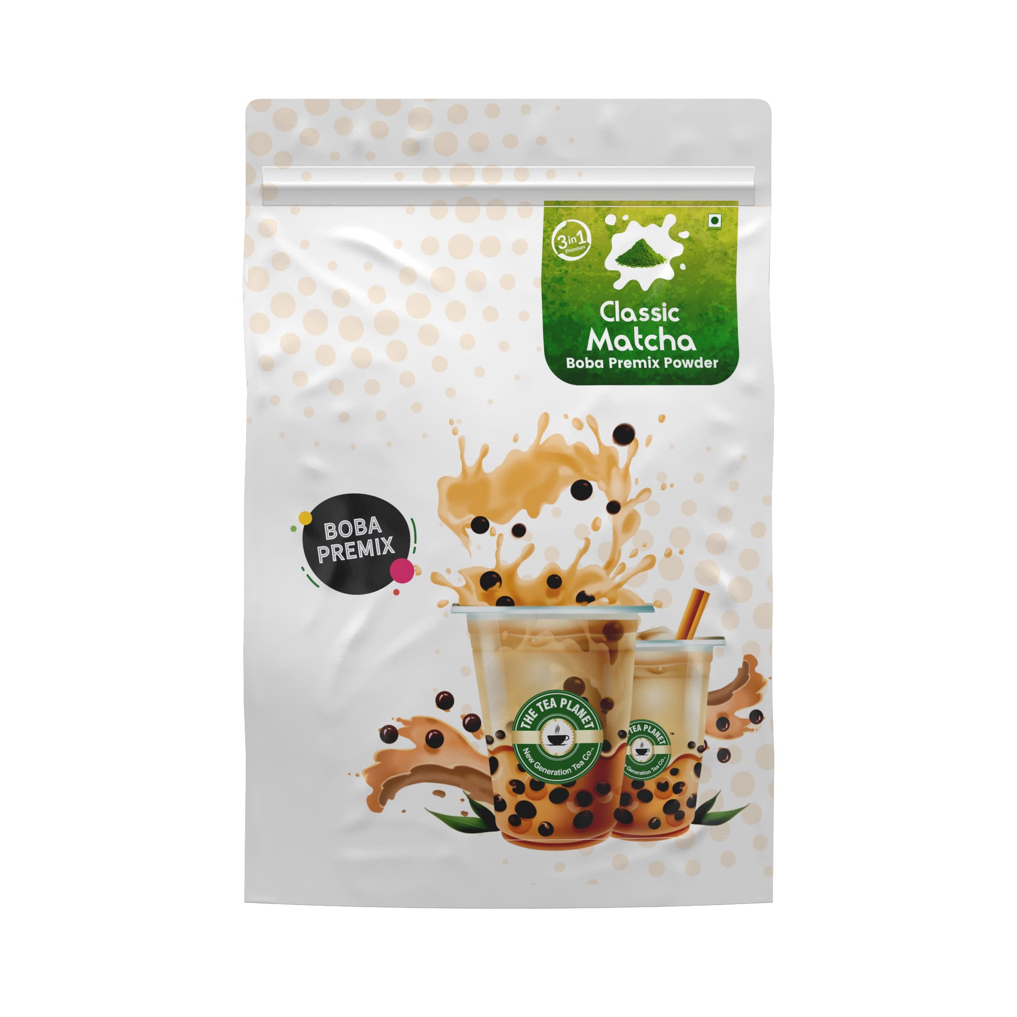 Classic Matcha Bubble Tea Premix (3 in 1) - 1Kg