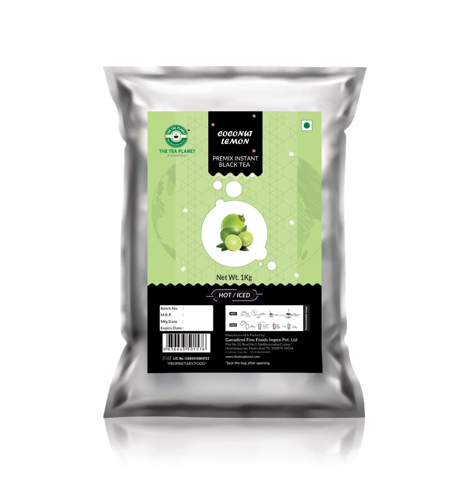 Coconut Lemon Flavored Instant Black Tea