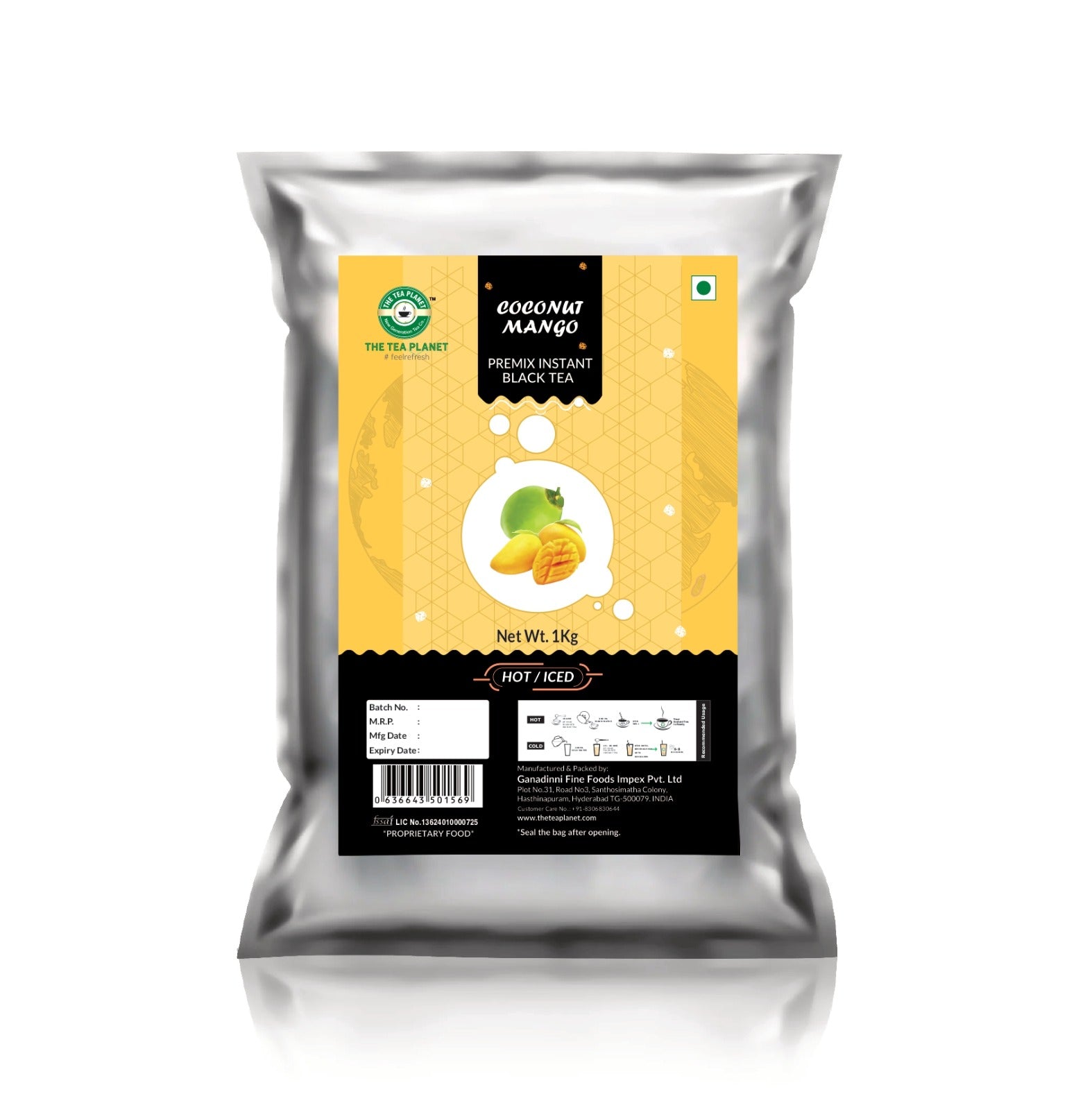 Coconut Mango Flavored Instant Black Tea
