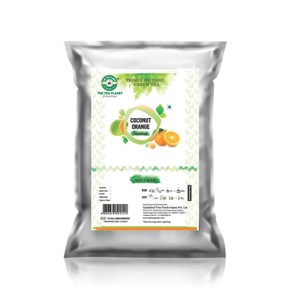 Cococnut Orange Flavored Instant Green Tea