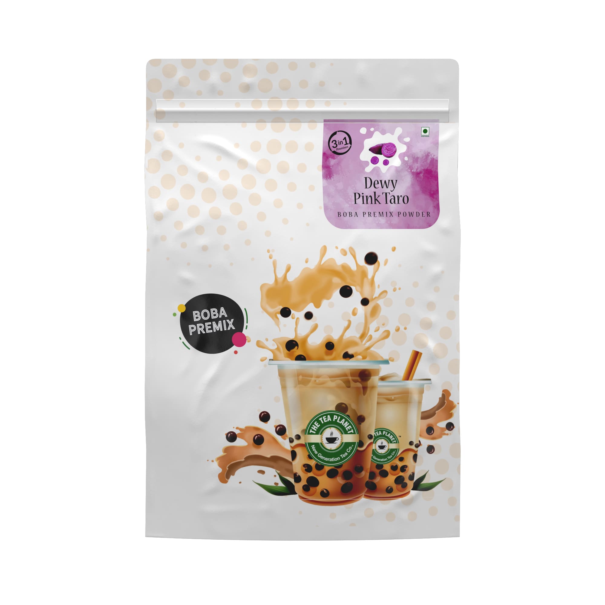 Dwey Pink Taro Bubble Tea Premix (3 in 1) - 1 Kg