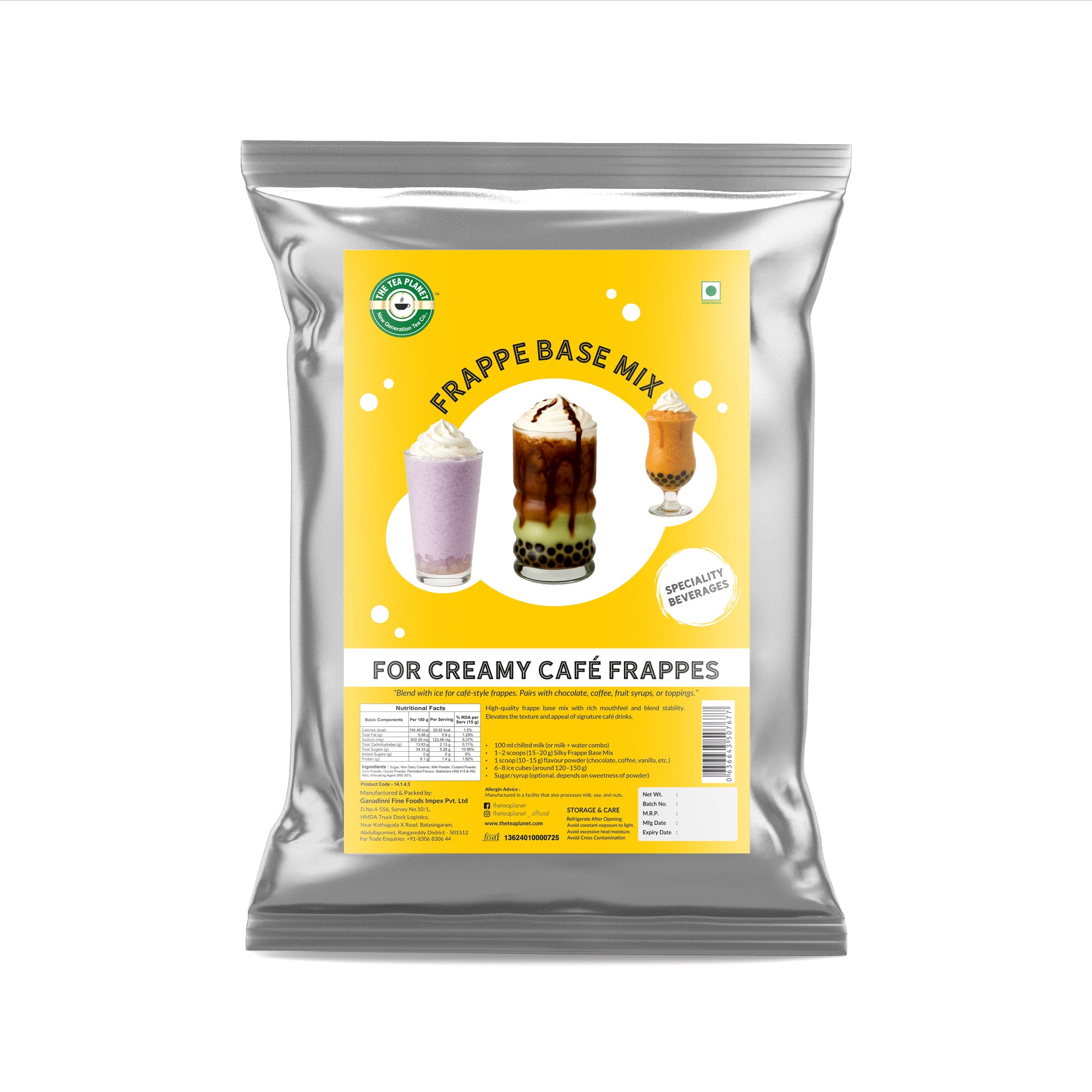 Frappe Base Mix – For Creamy Café Frappes - 1Kg