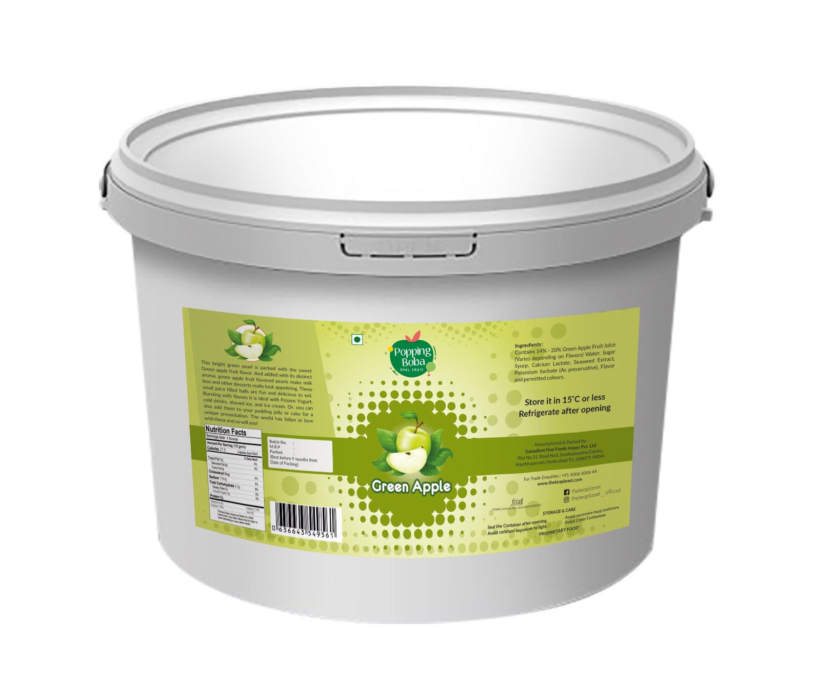 Green Apple Popping Boba - 2kg