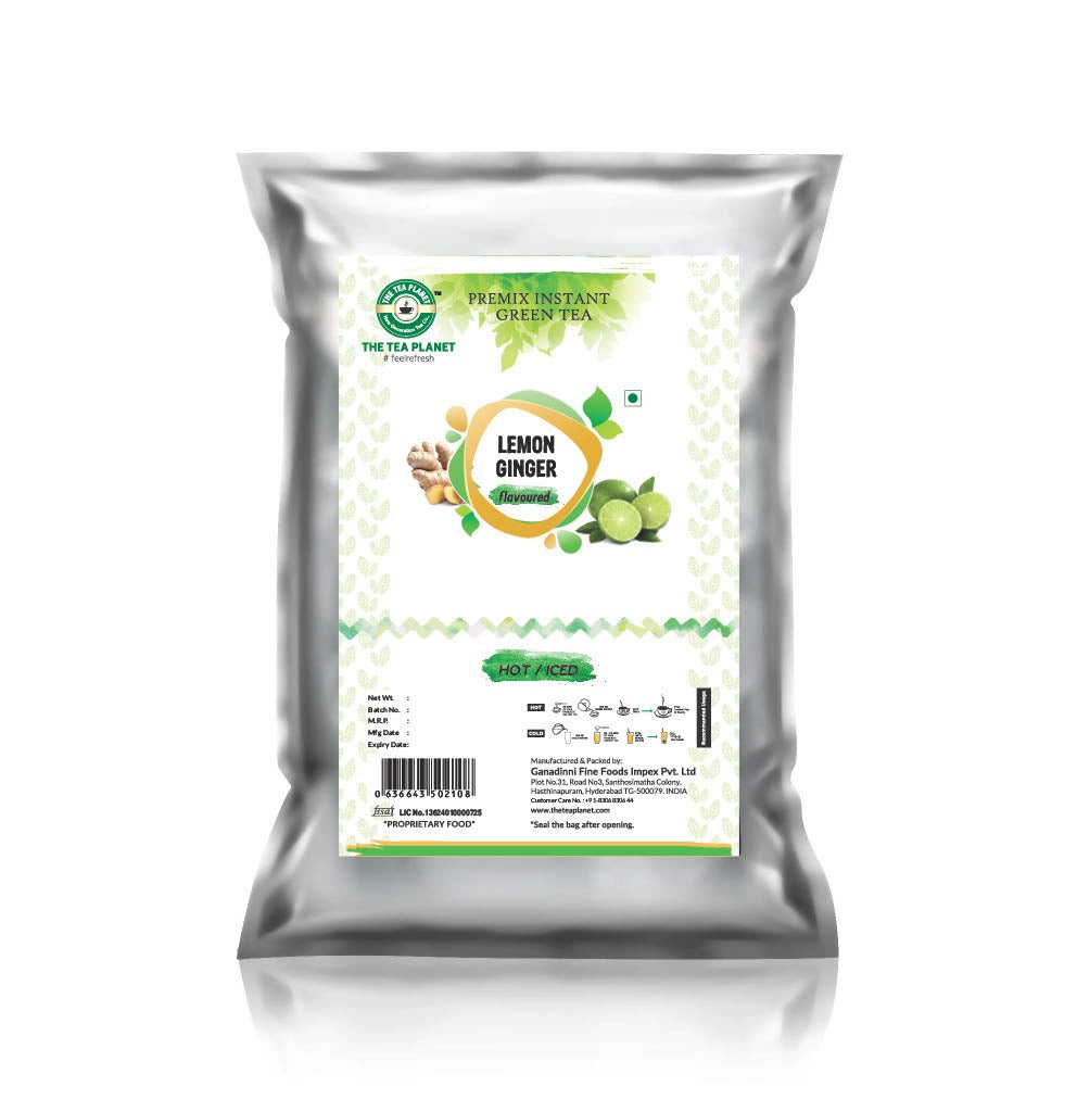 Lemon Ginger Flavored Instant Green Tea