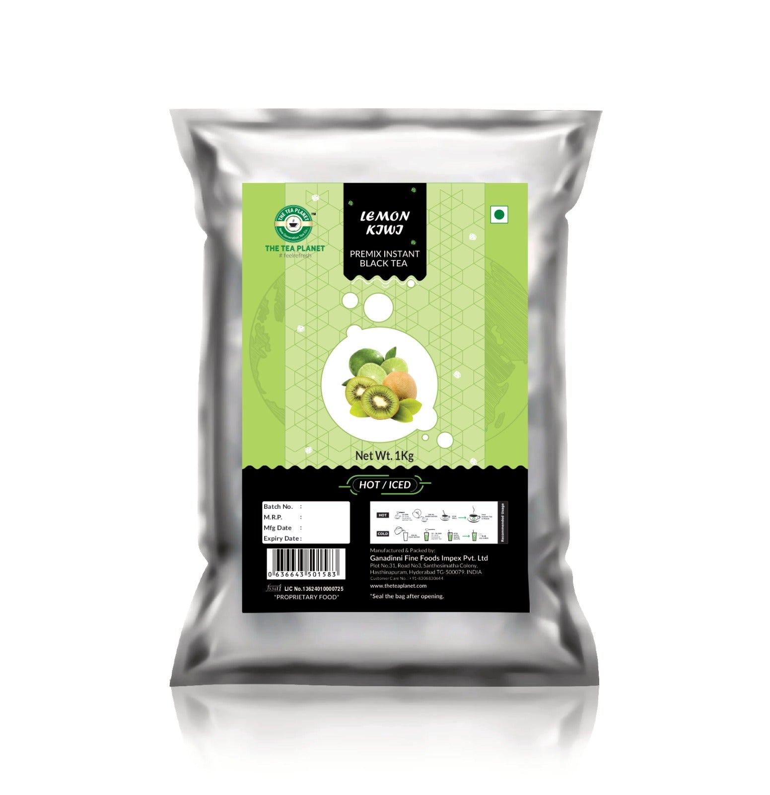 Lemon Kiwi Flavored Instant Black Tea