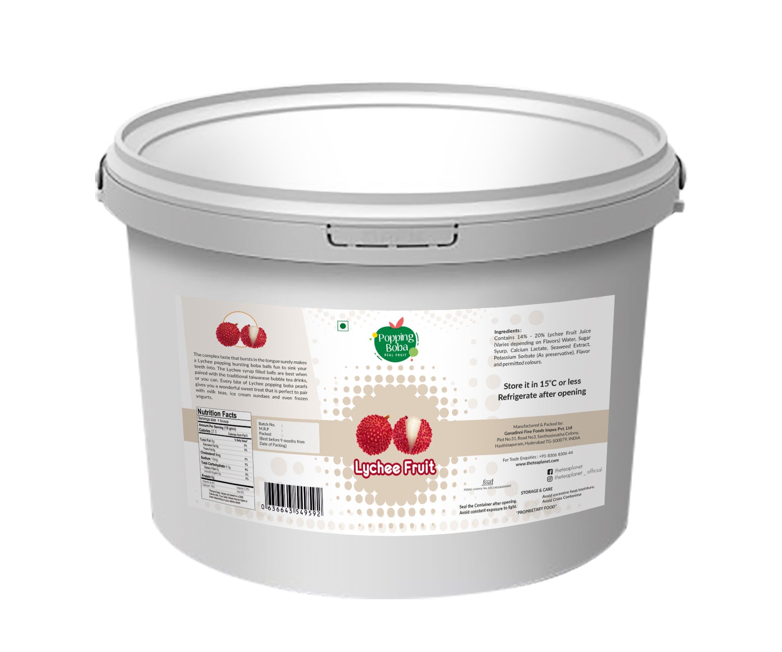 Lychee Popping Boba - 2kg