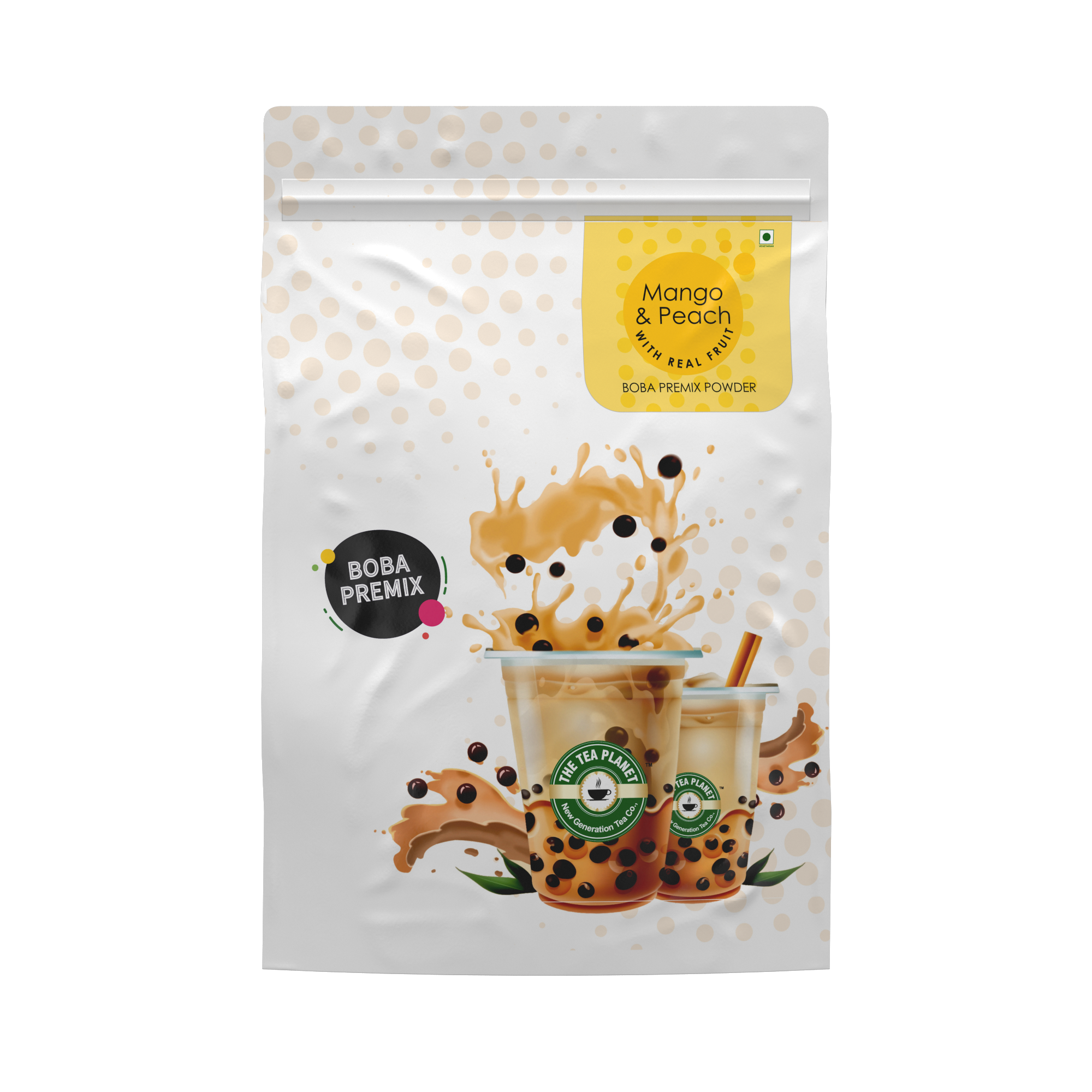 Mango & Peach Fruit Bubble Tea Premix - 1 kg