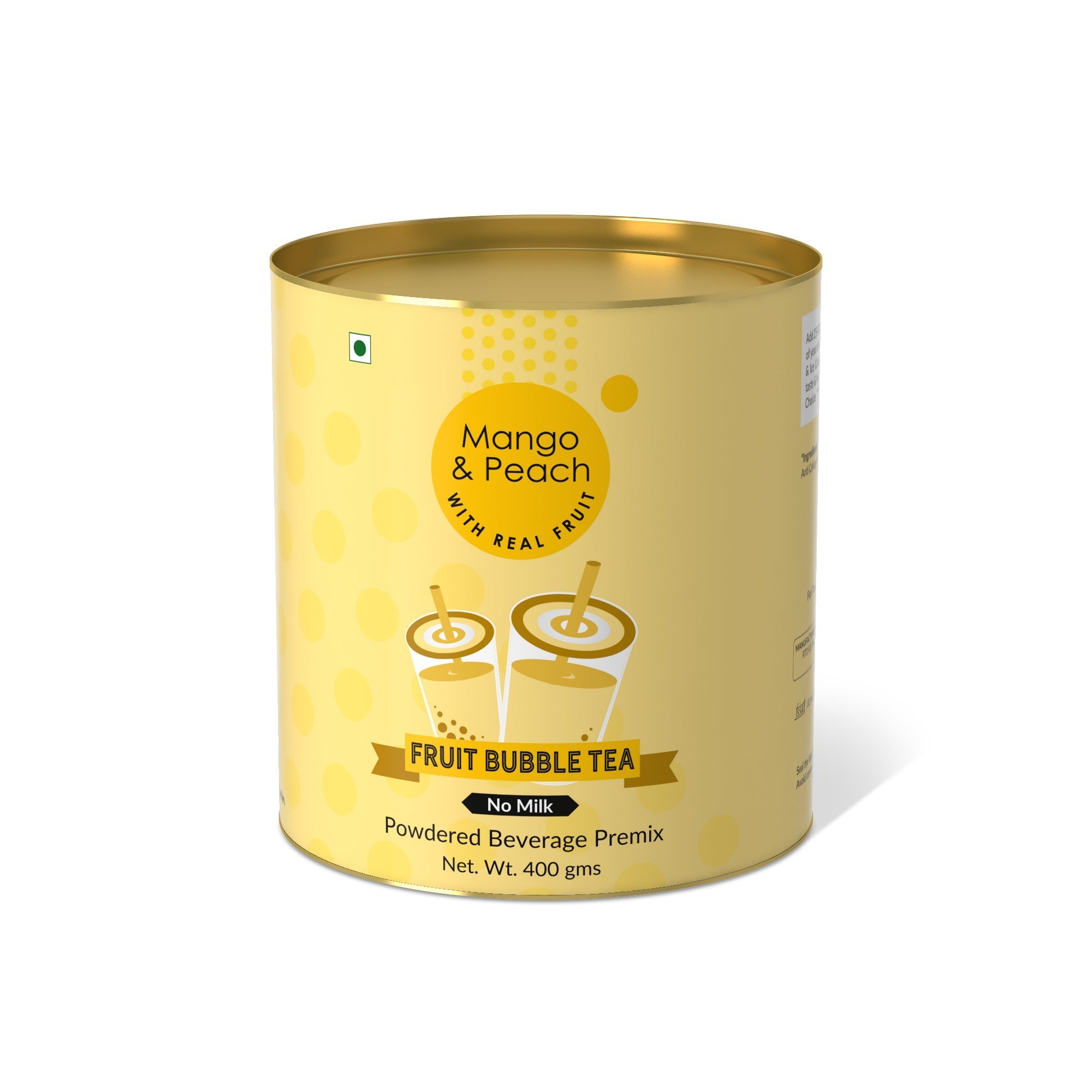 Mango & Peach Fruit Bubble Tea Premix - 400 gms