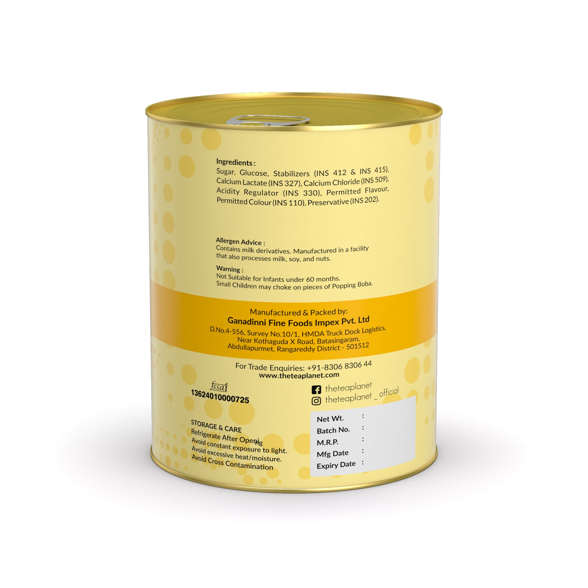 Passion Fruit Popping Boba - 1kg