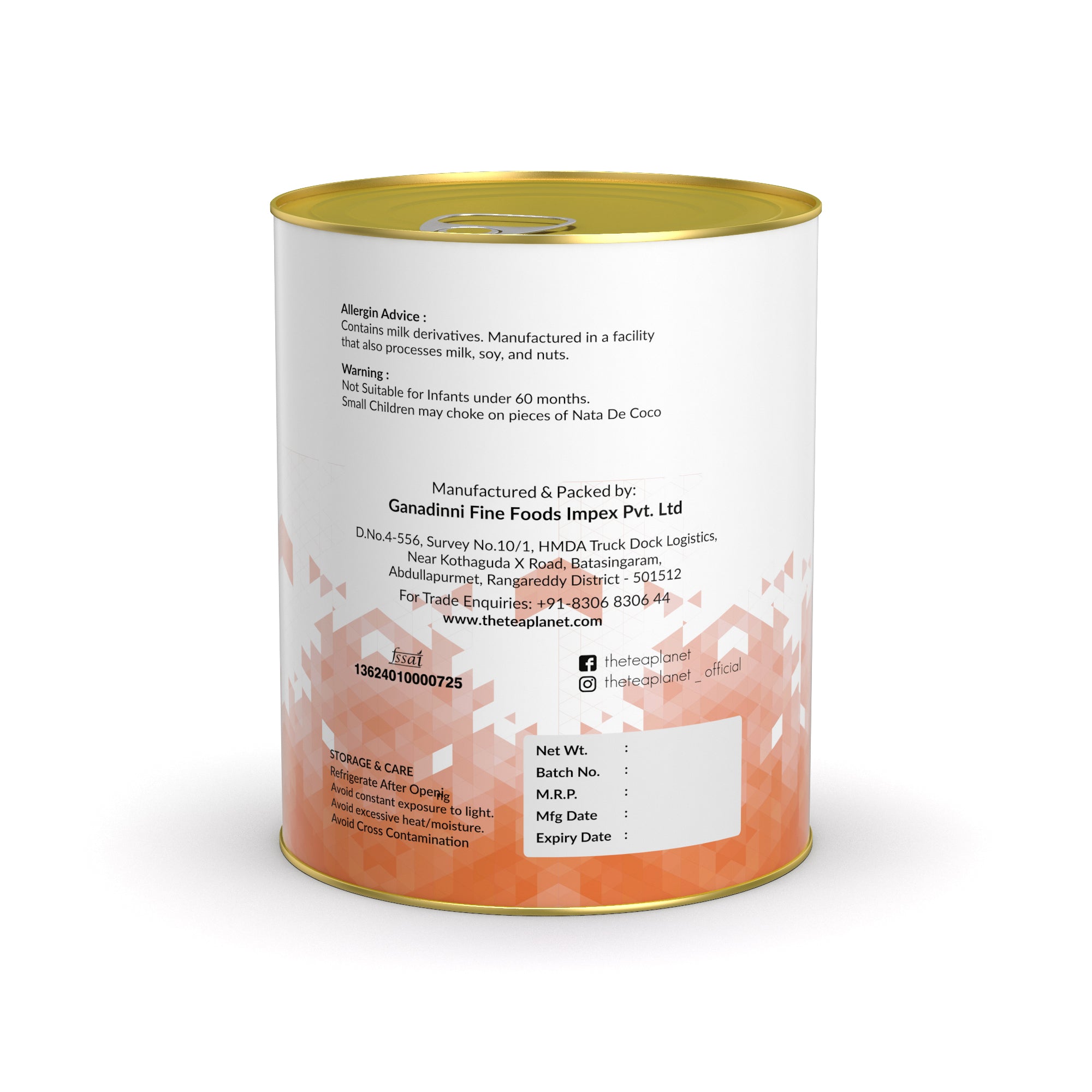 Peach Nata De Coco - 1 Kg