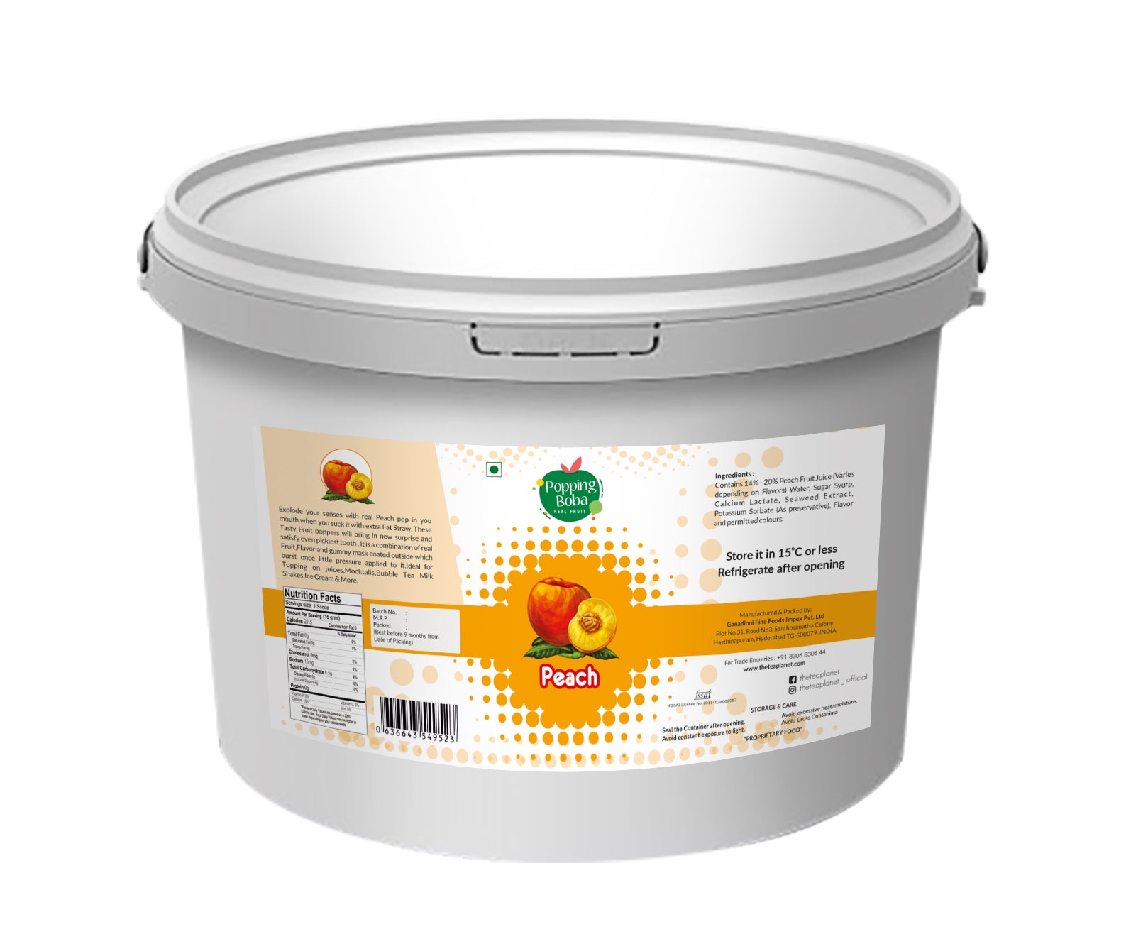 Peach Popping Boba - 2kg