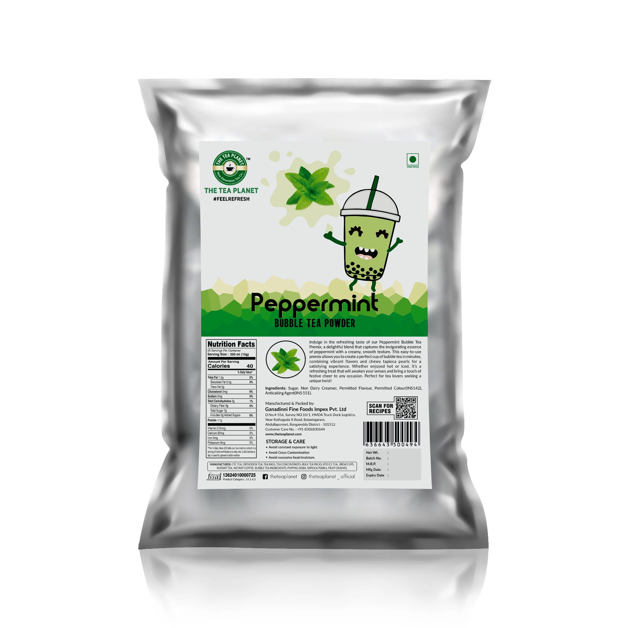 Peppermint Bubble Tea Premix