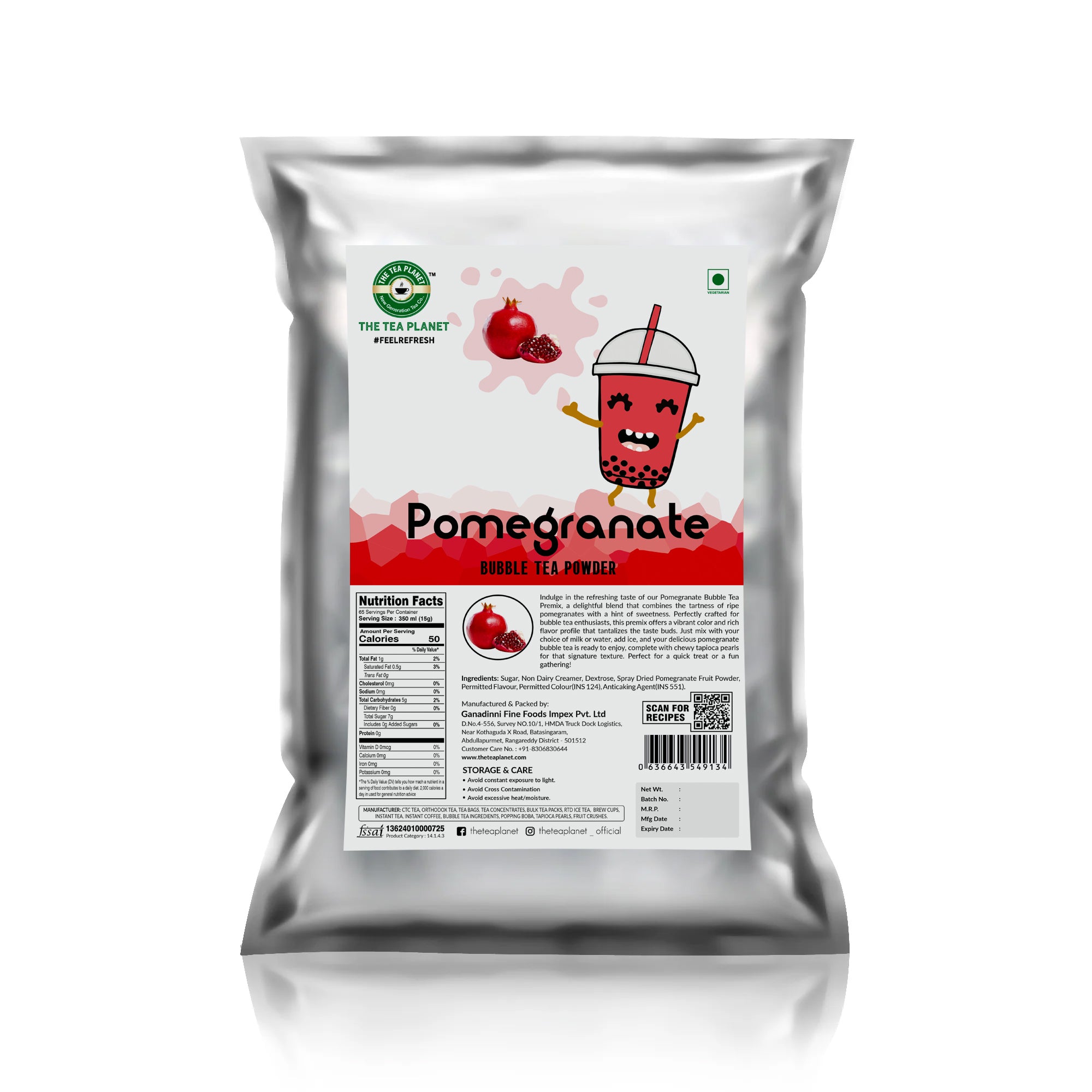 Pomegranate Bubble Tea Premix