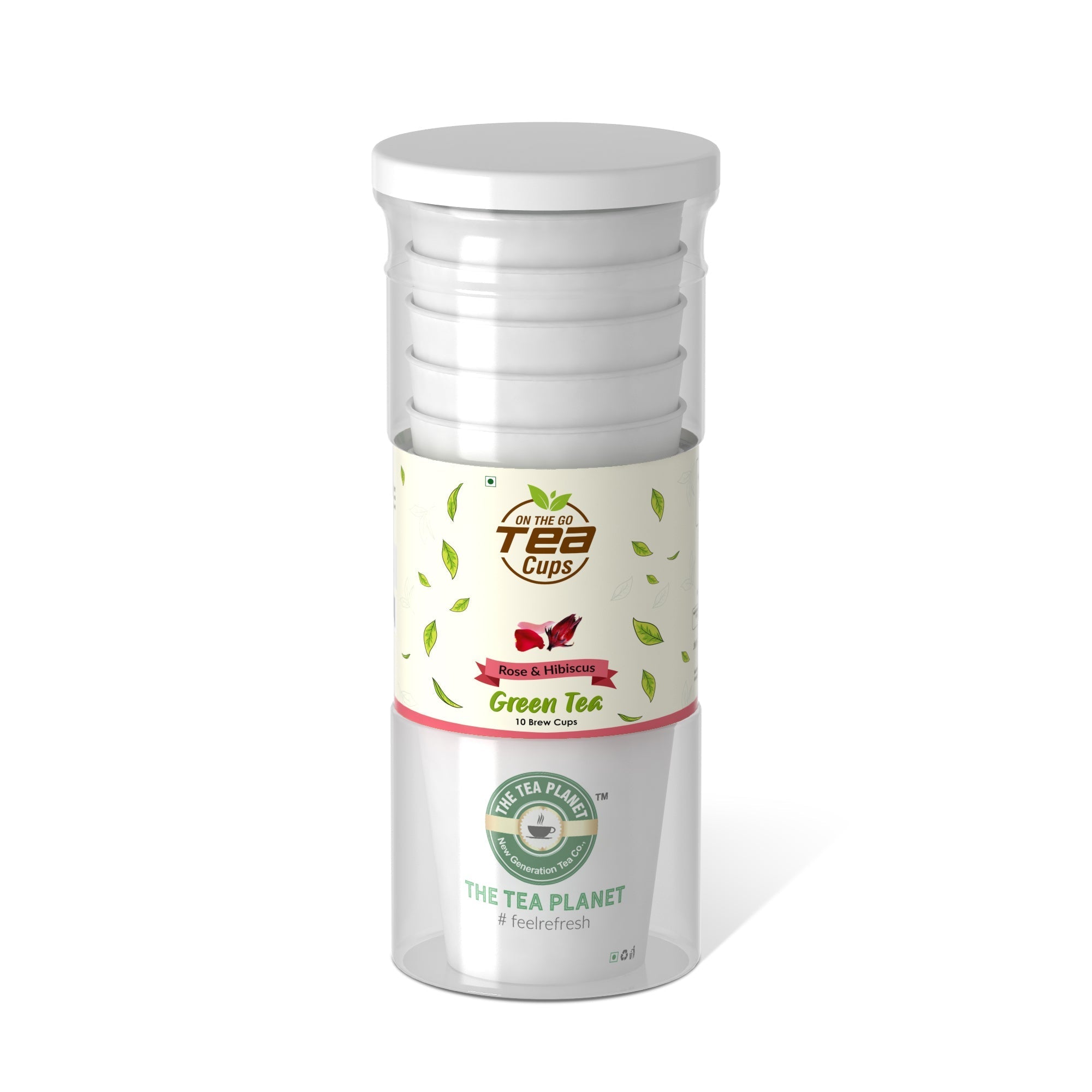 Rose & Hibiscus Instant Green Tea Brew Cup - 20 cups