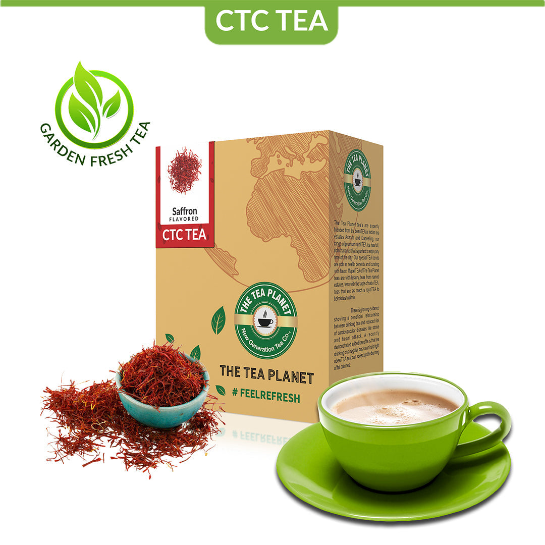 Saffron Flavored CTC Tea - 400 gms