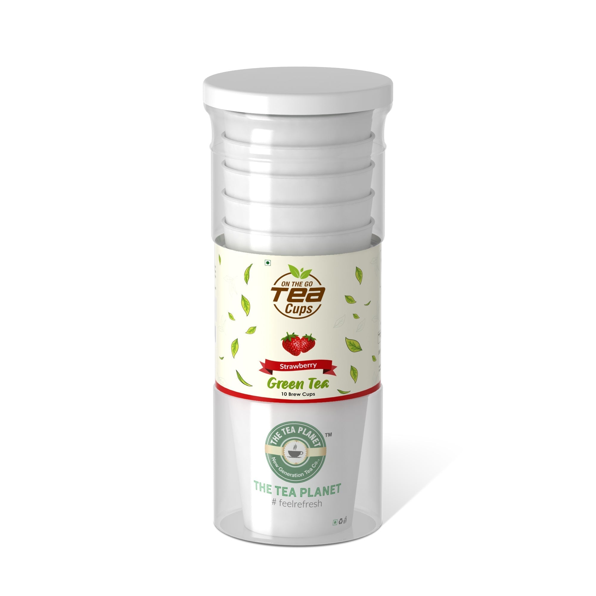 Strawberry Instant Green Tea Brew Cup - 20 cups