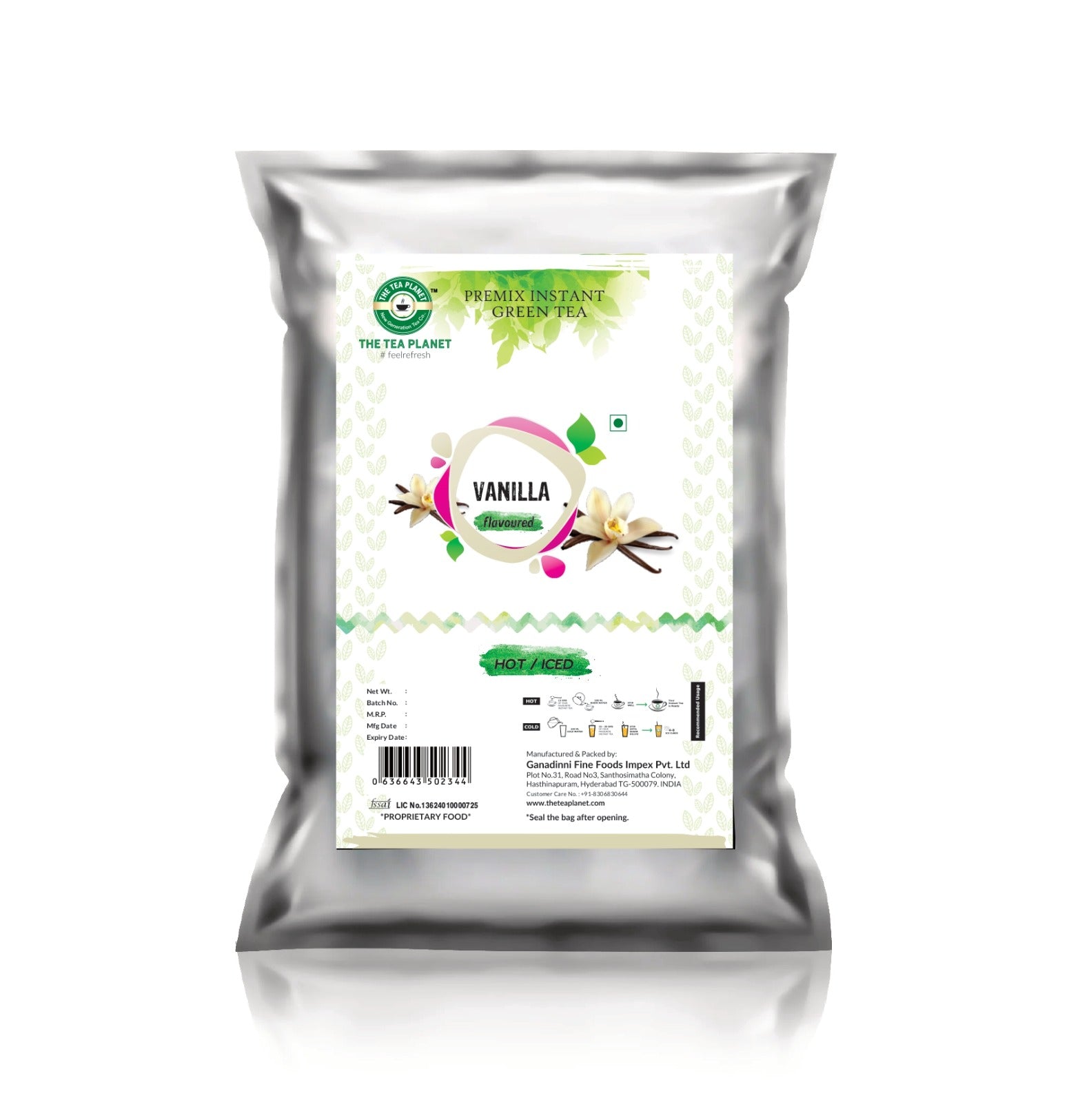 Vanilla Flavored Instant Green Tea