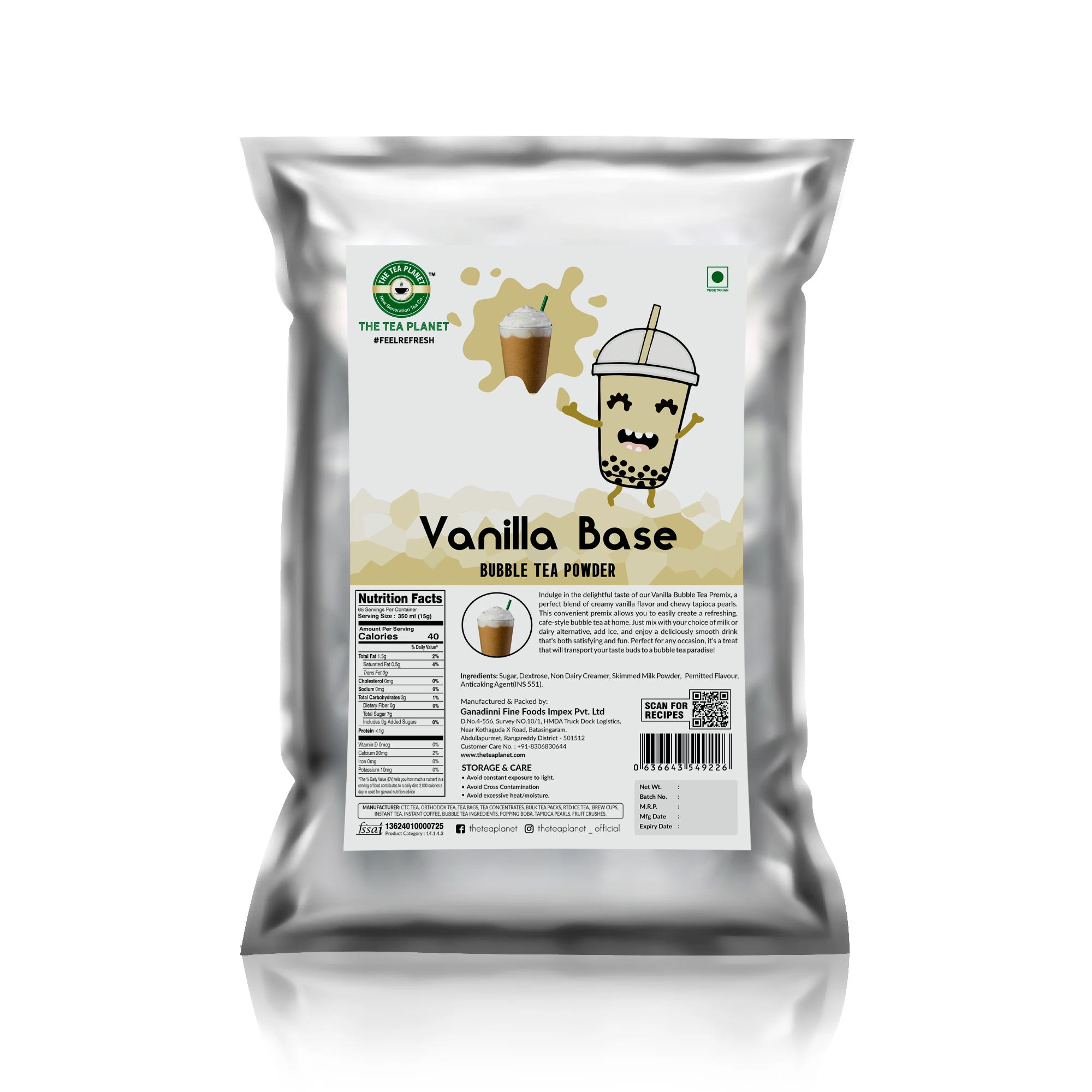 Vanilla Base Bubble Tea Premix