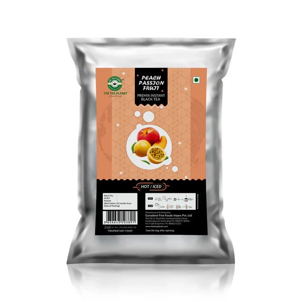 Peach & Passion Fruit Flavored Instant Black Tea
