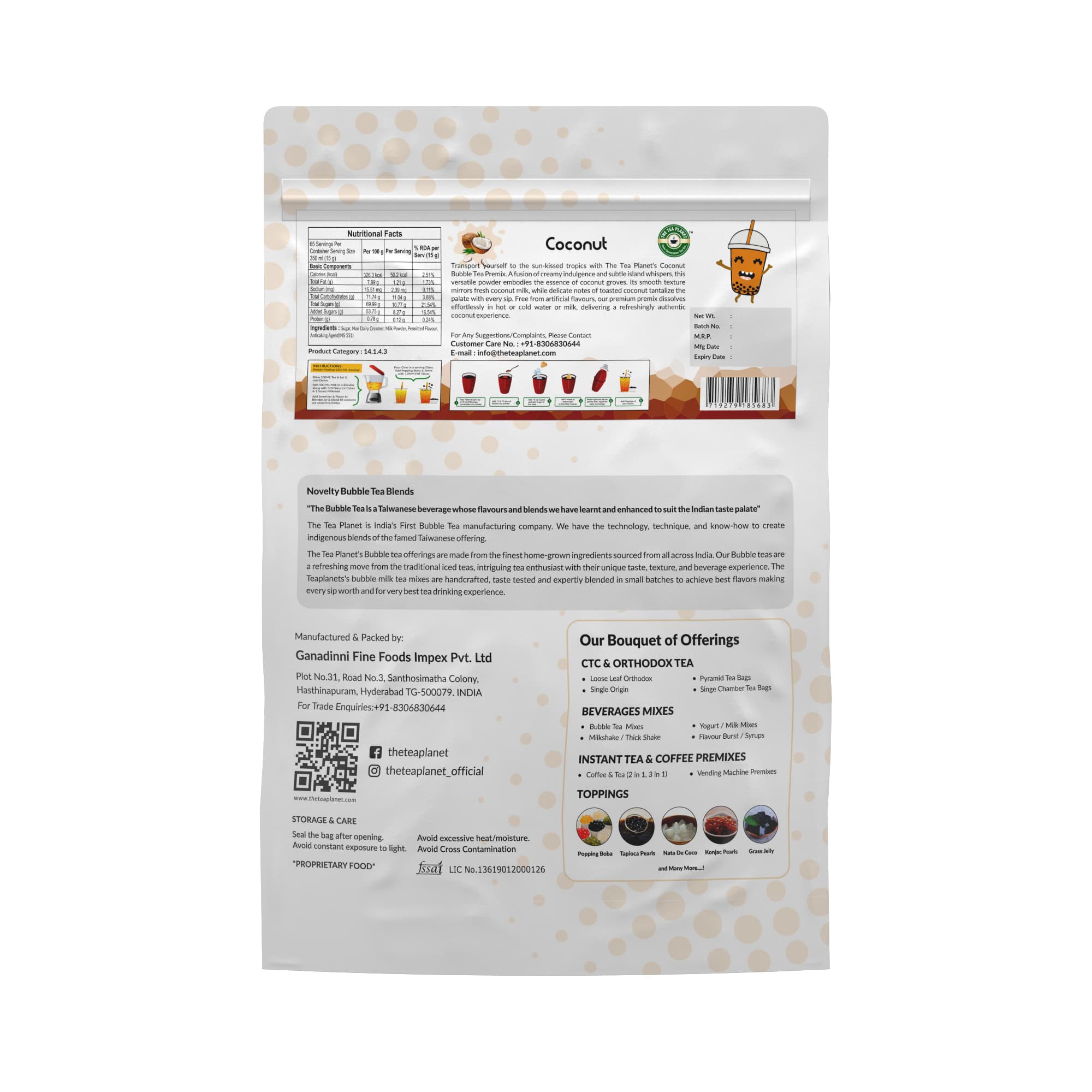 Coconut Bubble Tea Premix - 1kg